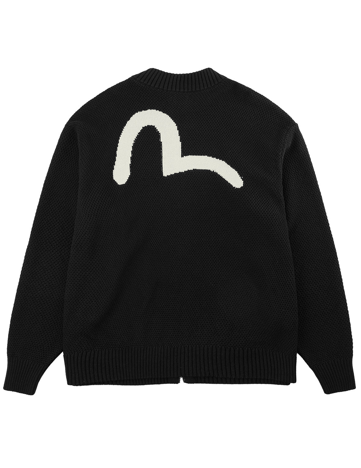 Seagull & Evisu Logo Knit Zip Cardigan