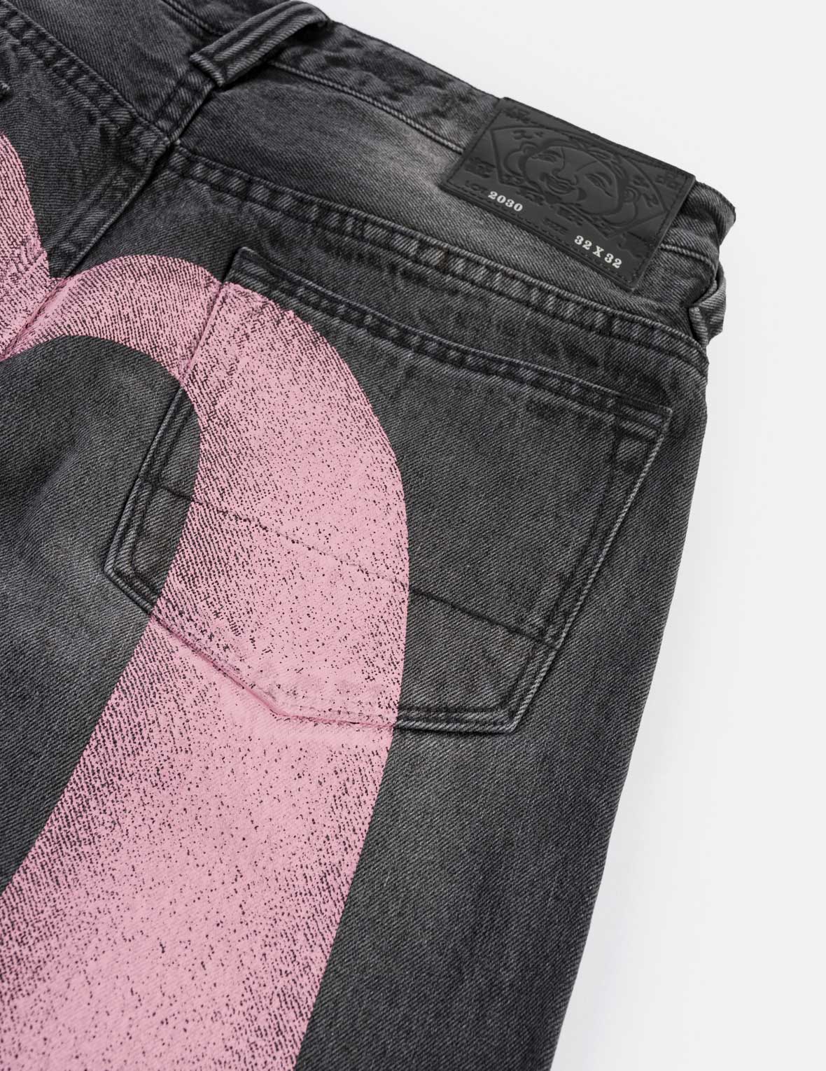 Faded Daicock Print Relax Fit Jeans #2030