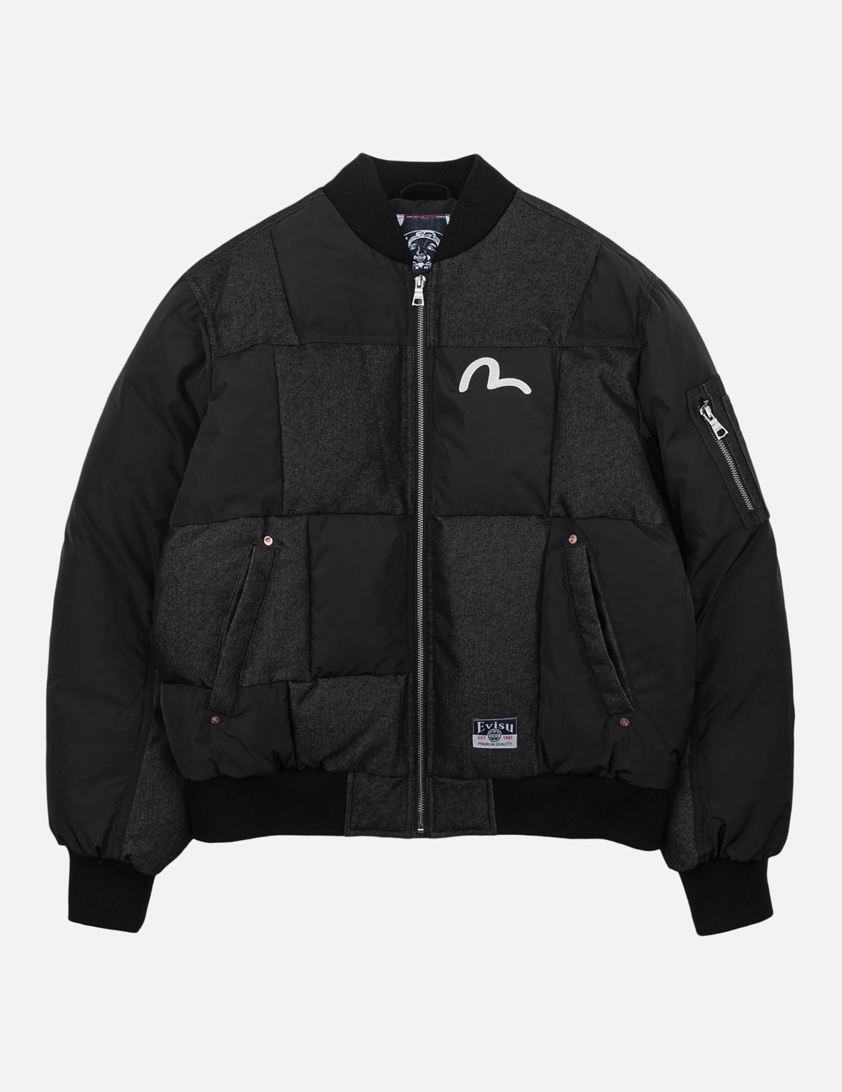 Seagull Grid-Quilted Down Bomber Jacket