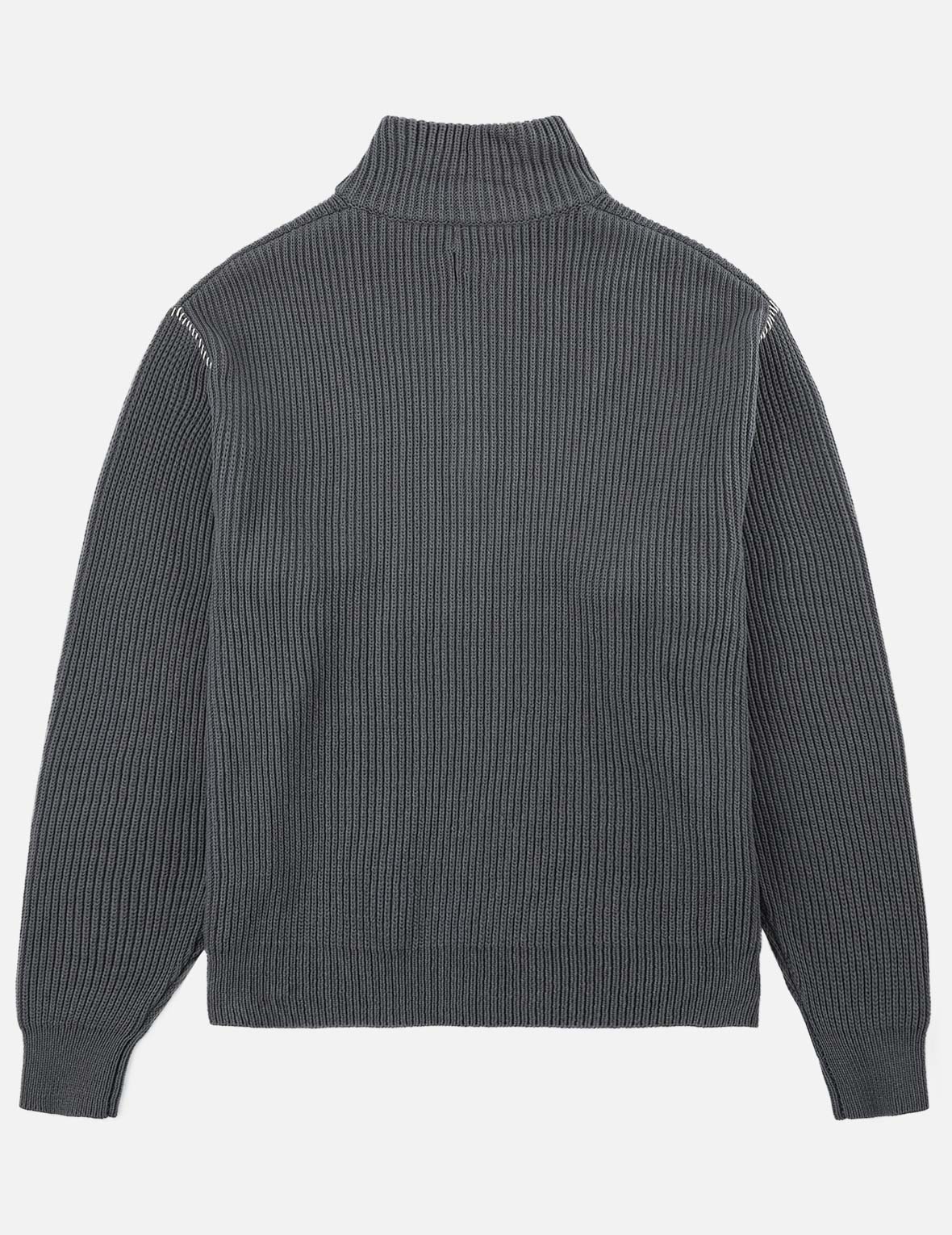 Seagull Embroidered Half-Zip Knit Pullover