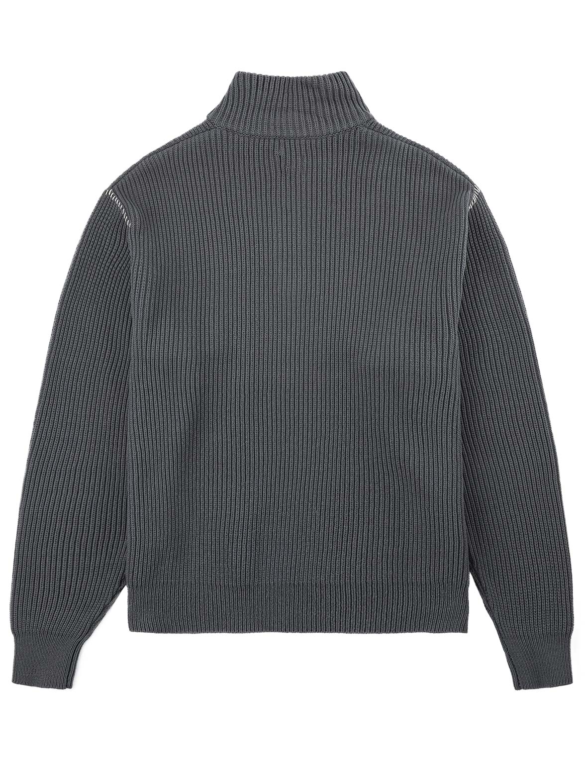 Seagull Embroidered Half-Zip Knit Pullover
