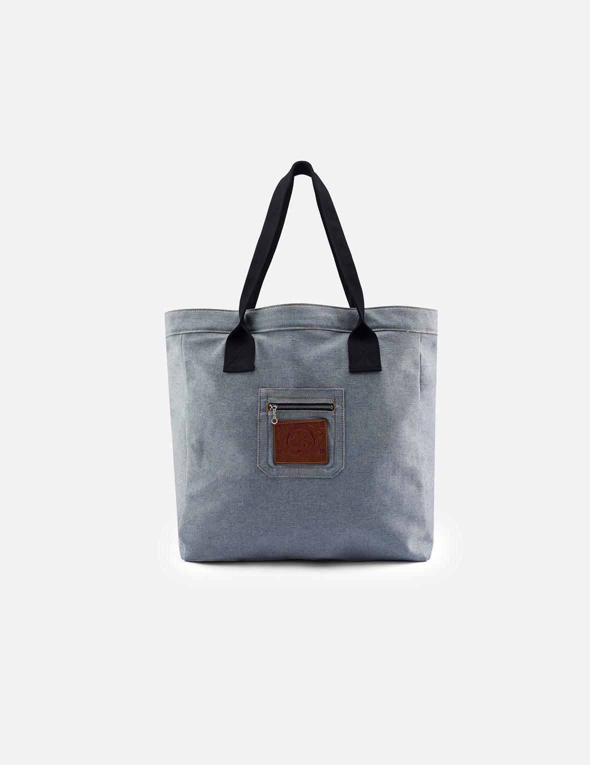 佛头和海鸥提花牛仔手提包