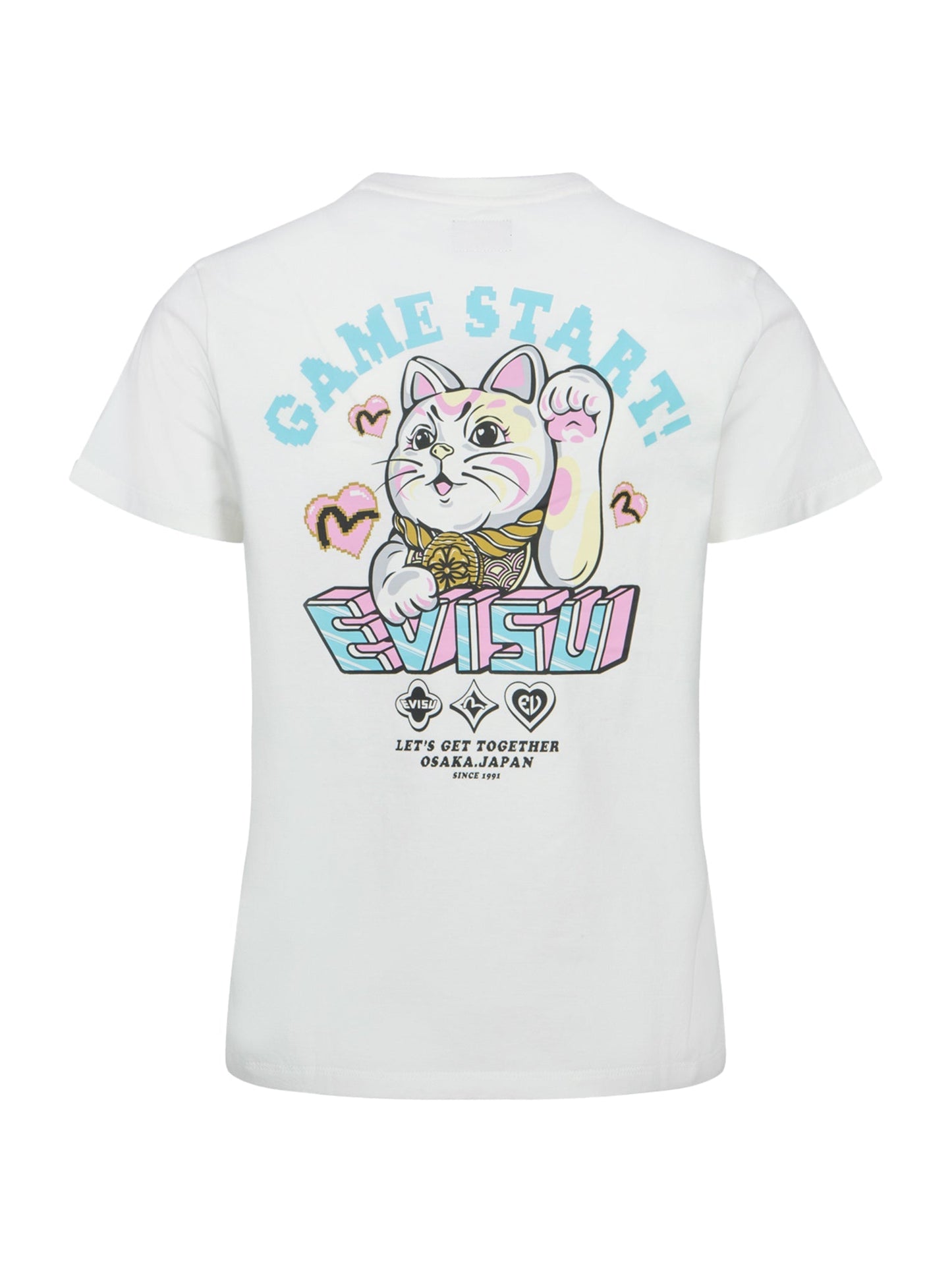 Fortune Cat Print Regular Fit T-Shirt