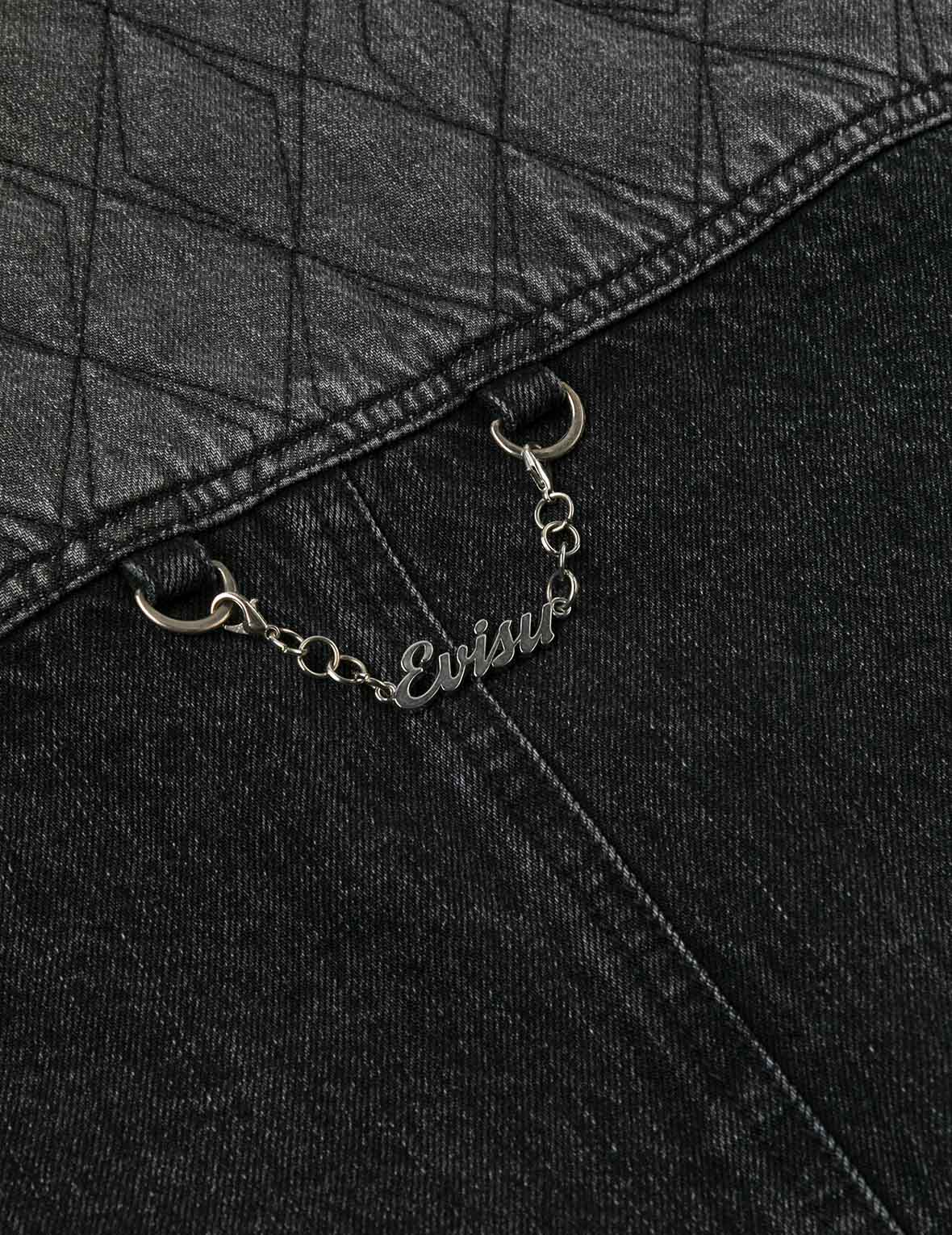 Seagull Embroidery Fashion Fit Hooded Padded Denim Jacket