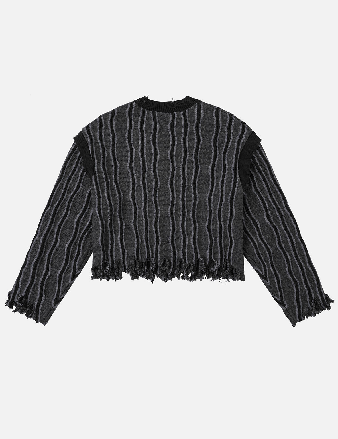 Skull Heart Appliqué Embroidery Fashion Fit Knitted Sweatshirt