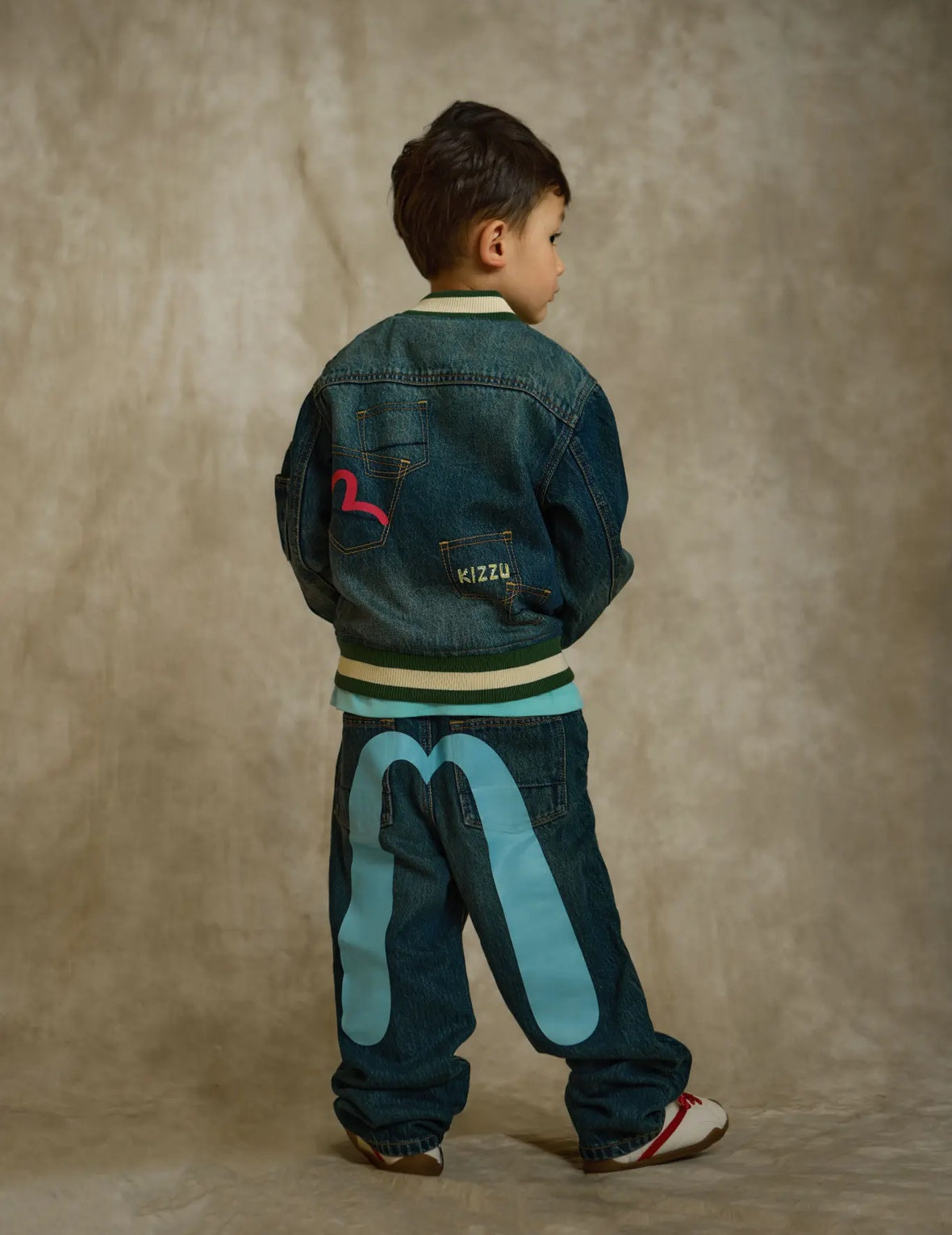 Seagull Multi-Pocket Denim Bomber Jacket