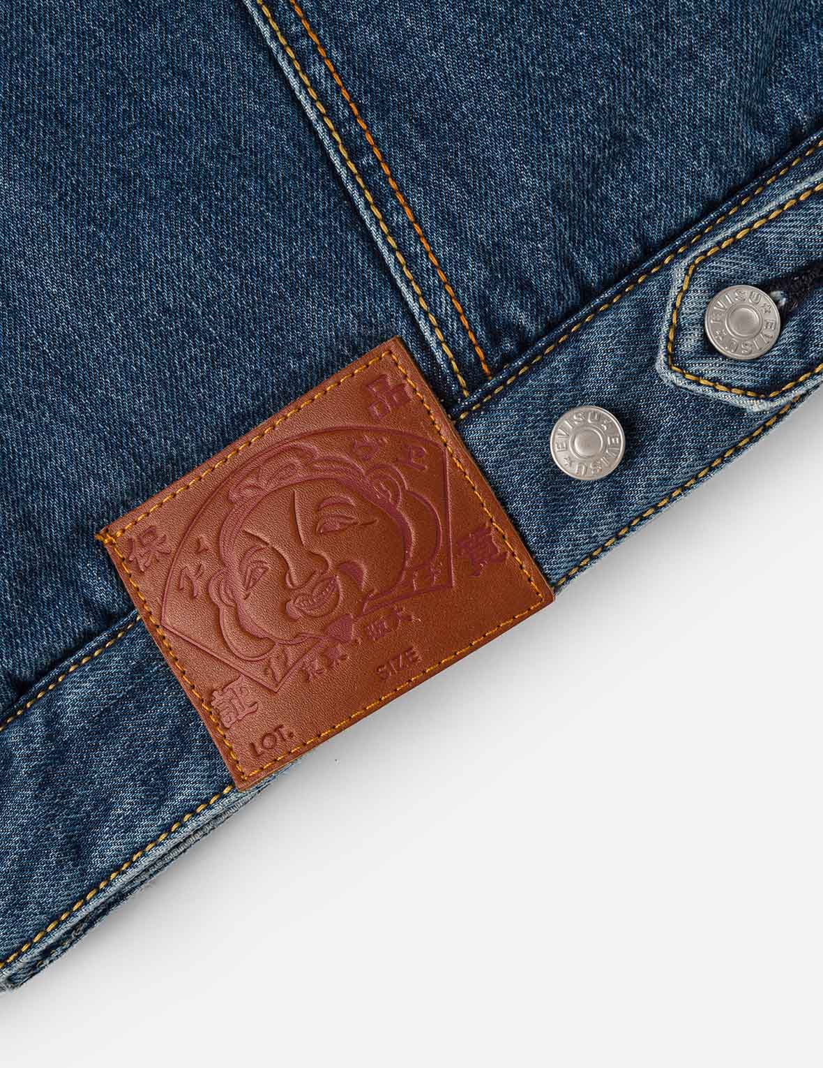 EVISU X MOOSE KNUCKLES 浮世绘波浪牛仔外套