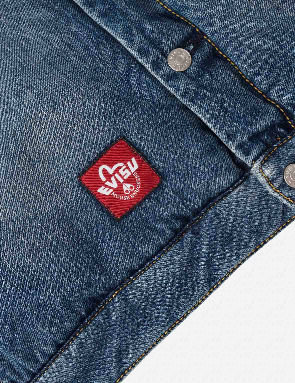 EVISU X MOOSE KNUCKLES 浮世绘波浪牛仔外套