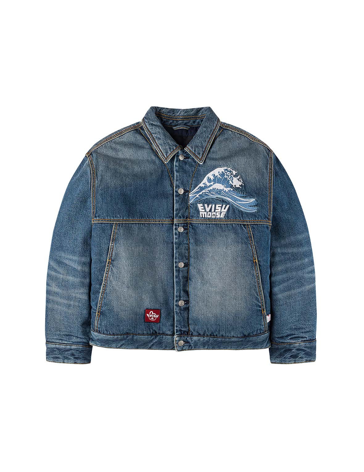 EVISU X MOOSE KNUCKLES Ukiyo-e Wave Denim Jacket