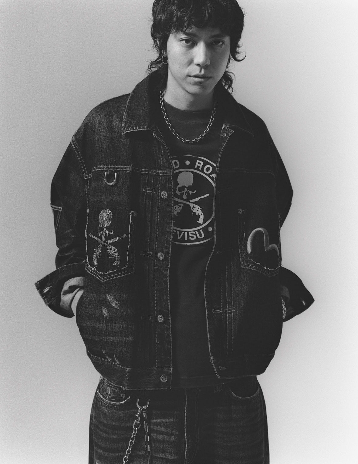 EVISU x mastermind JAPAN x roarguns Washed Multi-Pocket Type II Denim Jacket