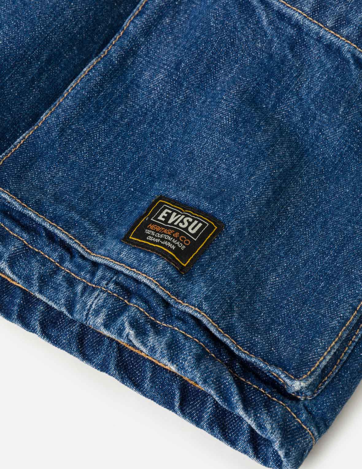 Multi-Pocket Seagull Dark Indigo Jorts