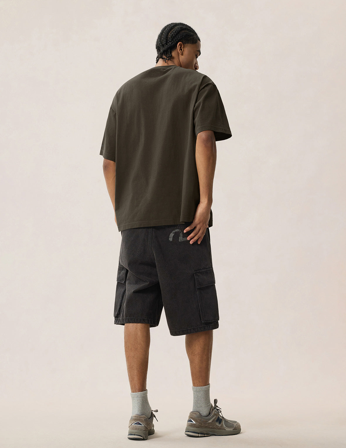 Multi-Pocket Seagull Black Jorts