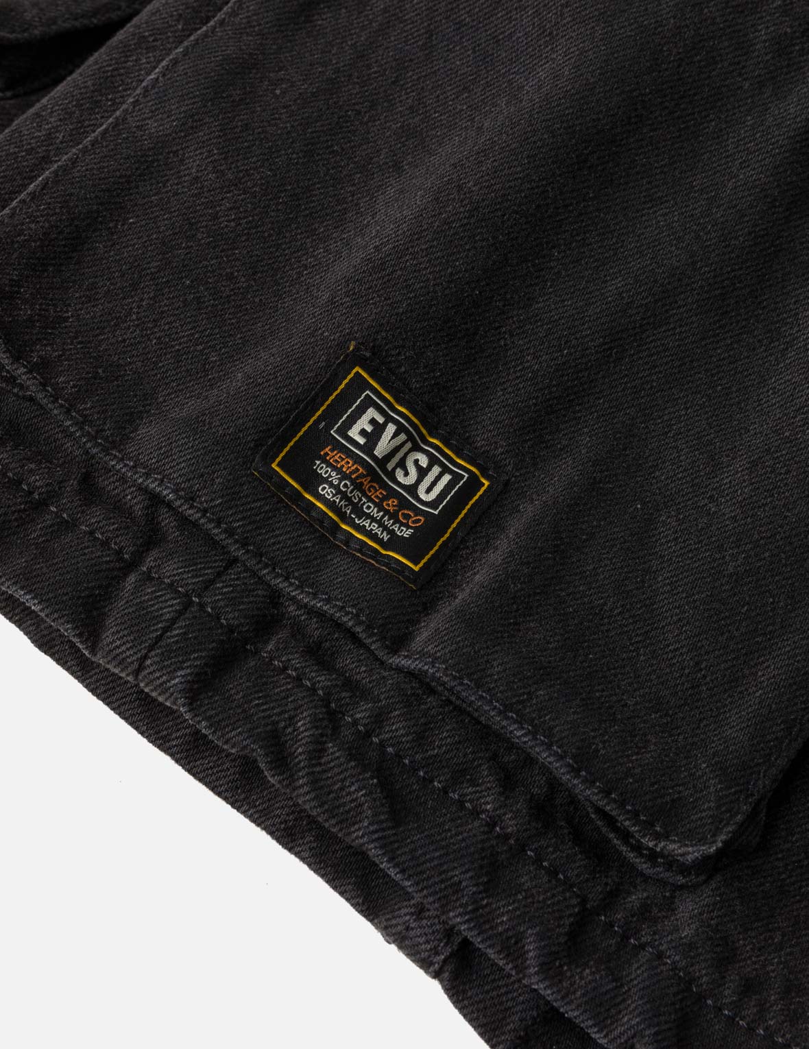 Multi-Pocket Seagull Black Jorts