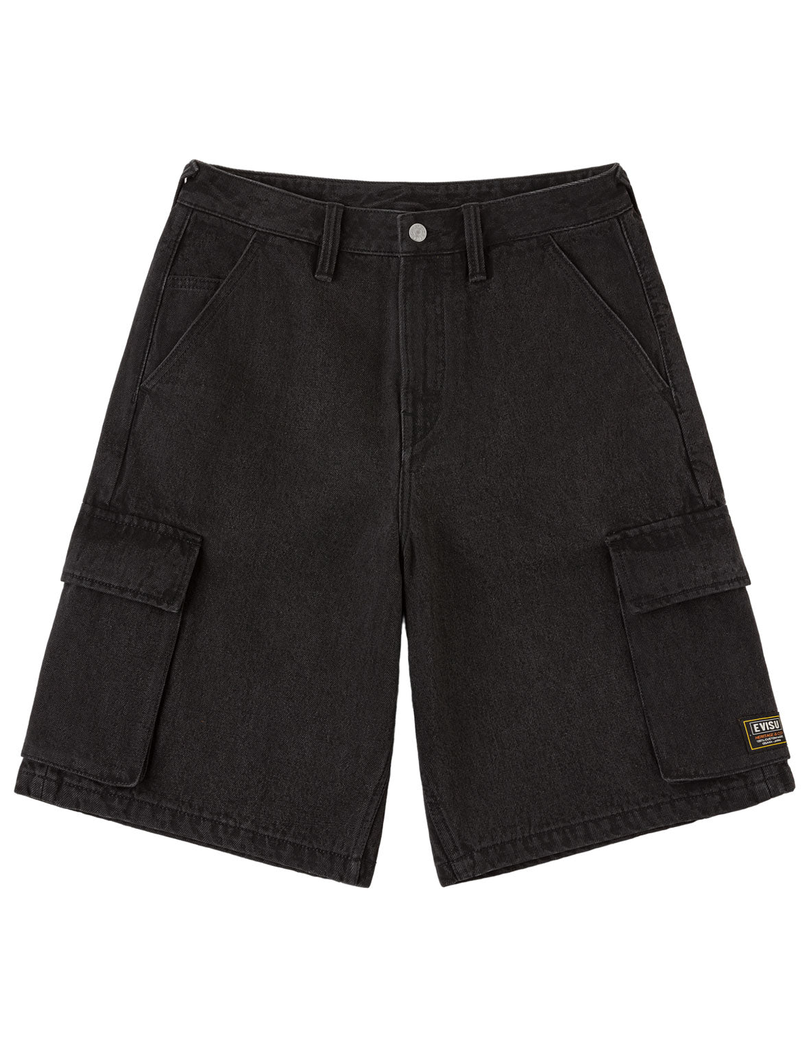 Multi-Pocket Seagull Black Jorts