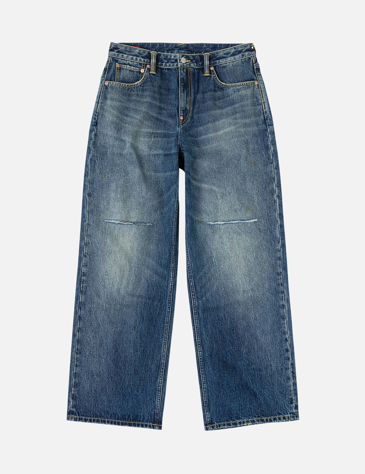 Heavy Washed and Distressed Jeans