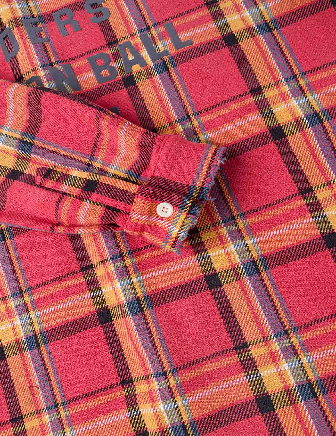Heavy Washed Distressed Flannel Shirt