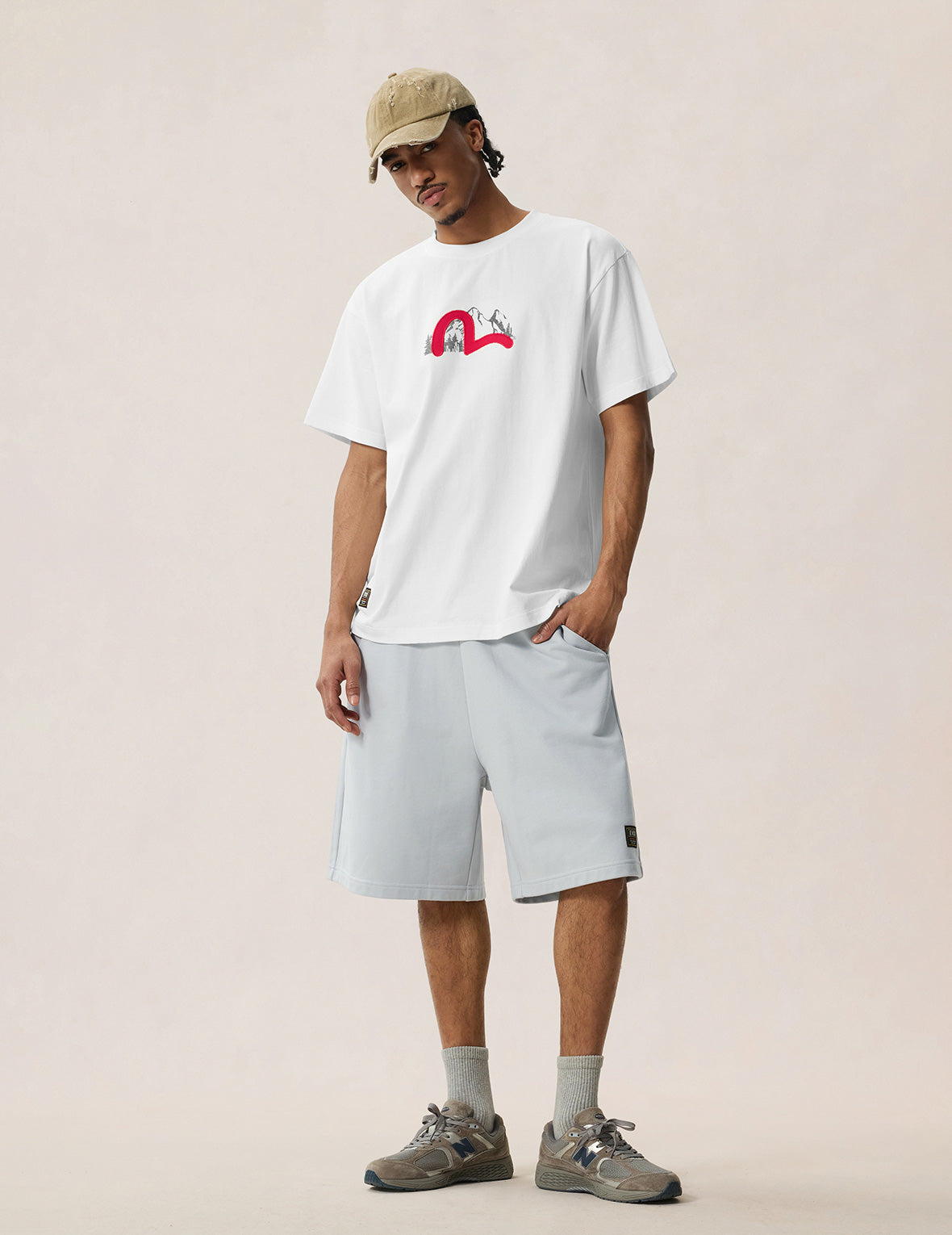 Western Landscape Seagull Embroidery T-shirt