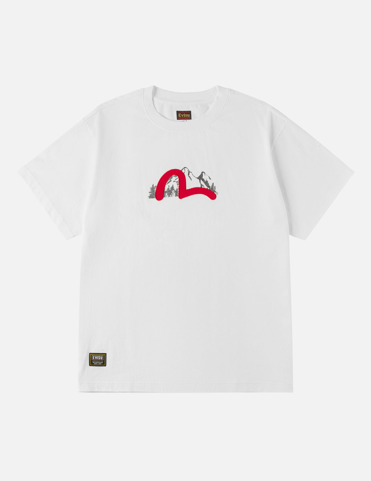 Western Landscape Seagull Embroidery T-shirt