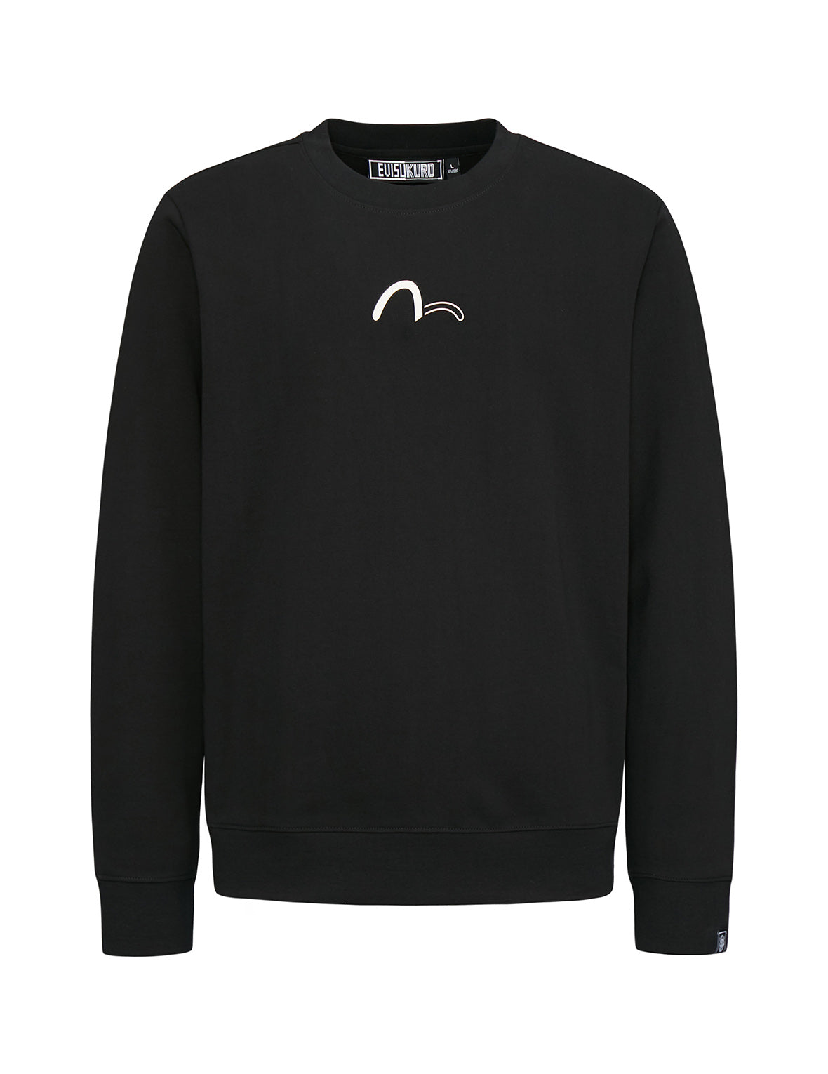 Brush Effect Foil Logo Print Sweatshirt