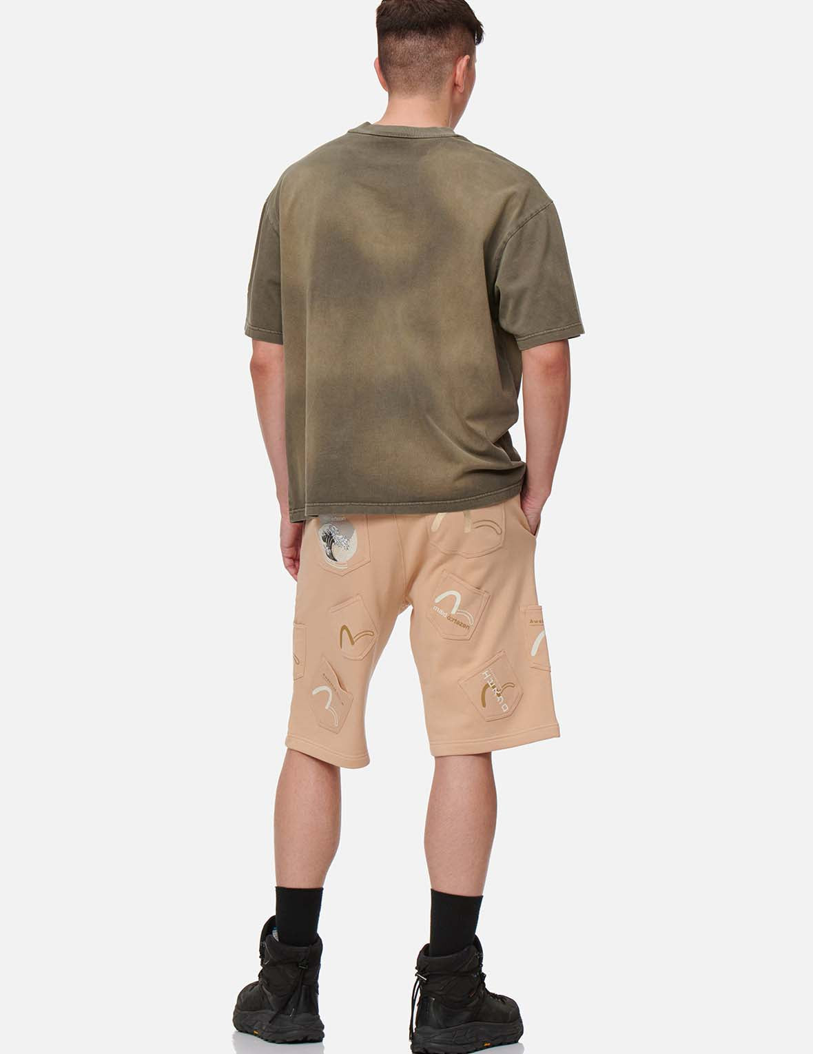 浮世绘海浪Logo刺绣T恤