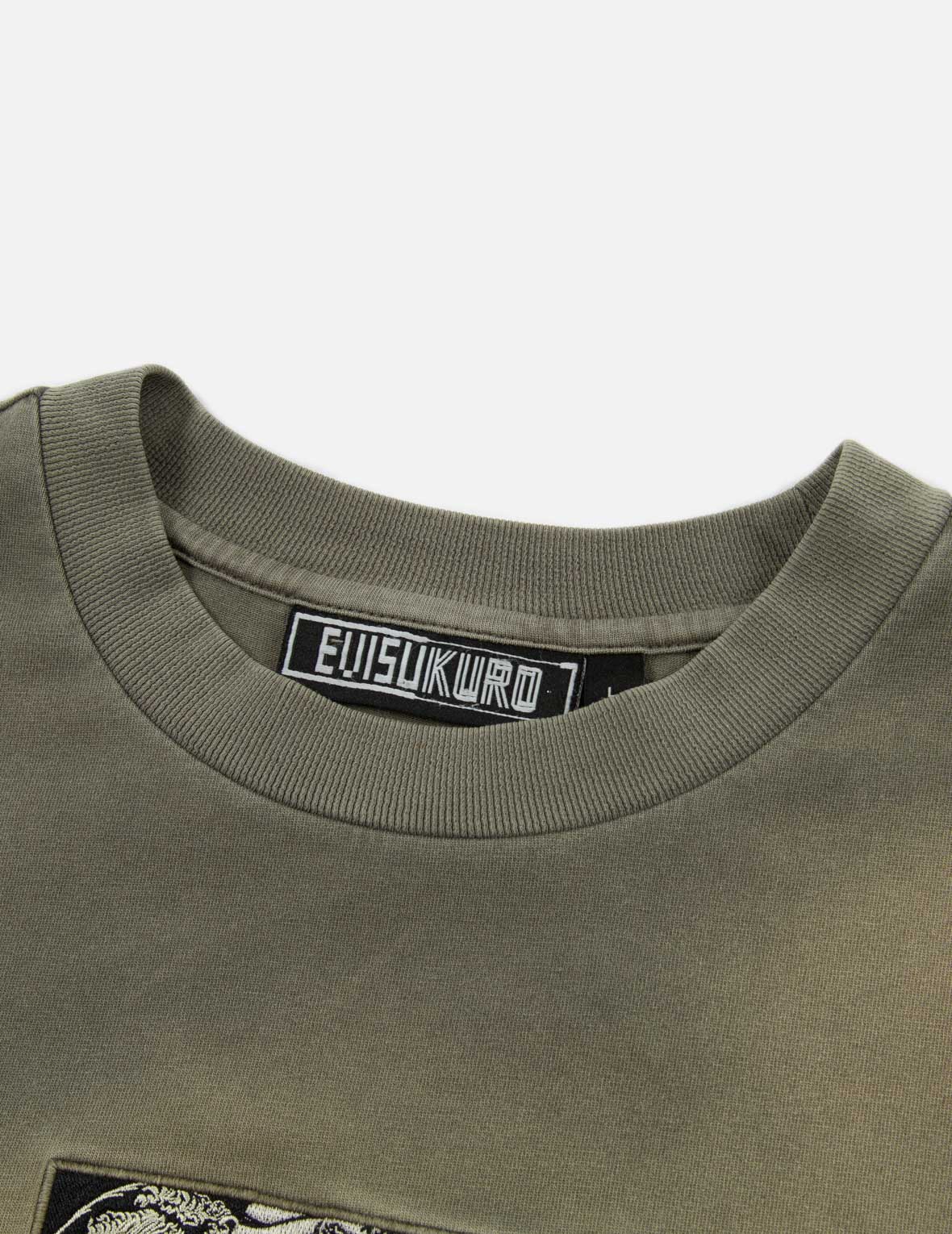 浮世绘海浪Logo刺绣T恤