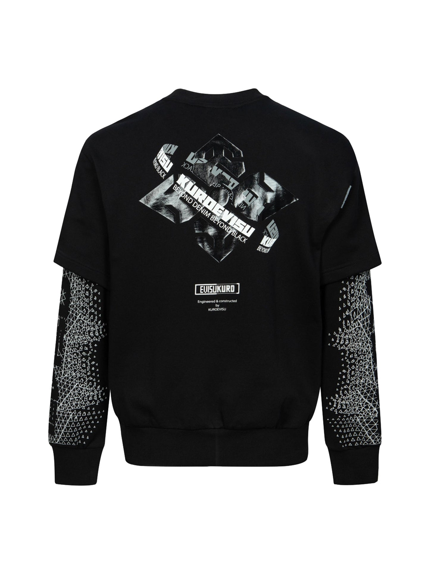 2-in-1 Multiple Branding Print Relax Fit Sweatshirt