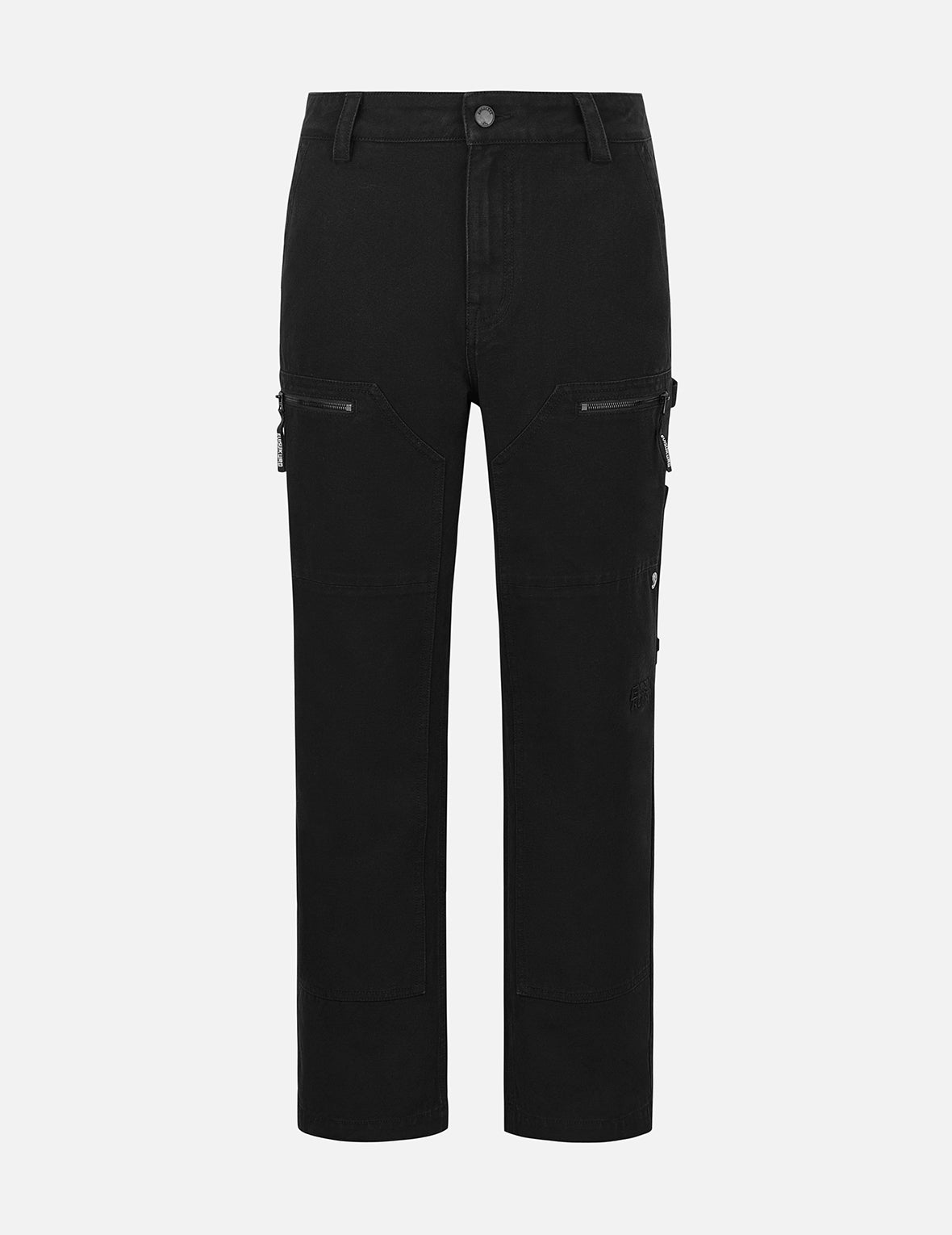 Seagull and Logo Embroidery Loose Fit Cargo Pants