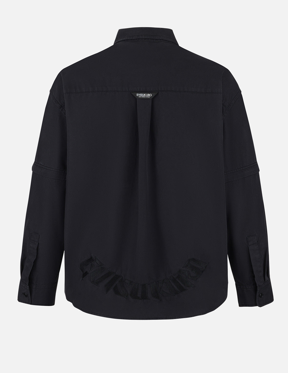 商标和海鸥刺绣宽版衬衫外套