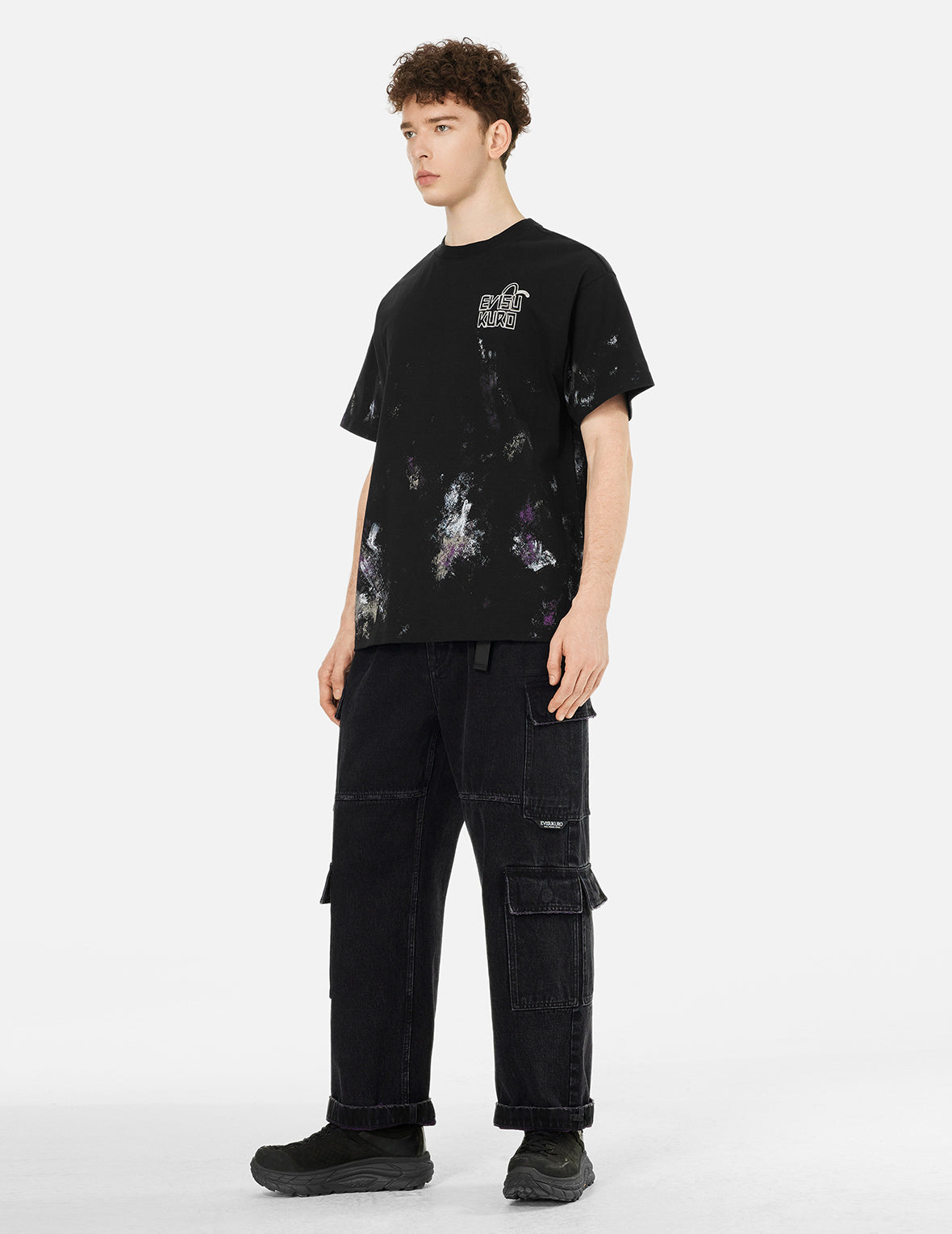 Handbrushed Print Regular Fit T-Shirt