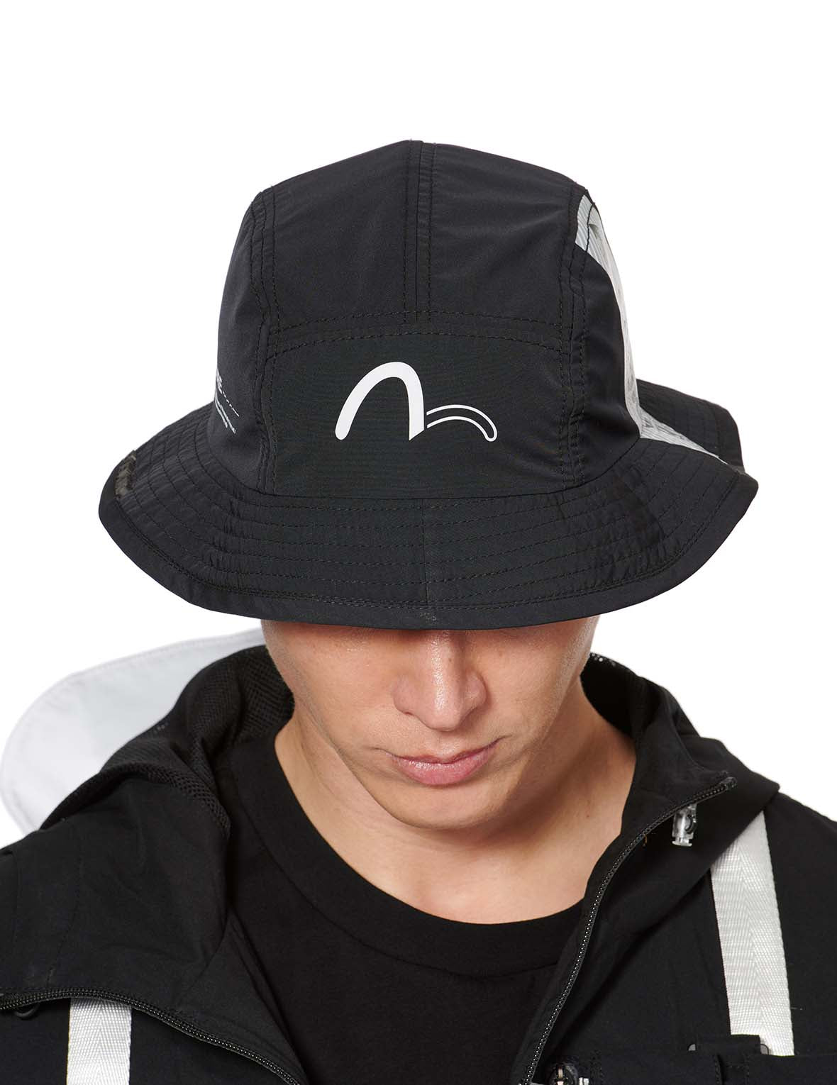 Logo Print Panel Bucket Hat