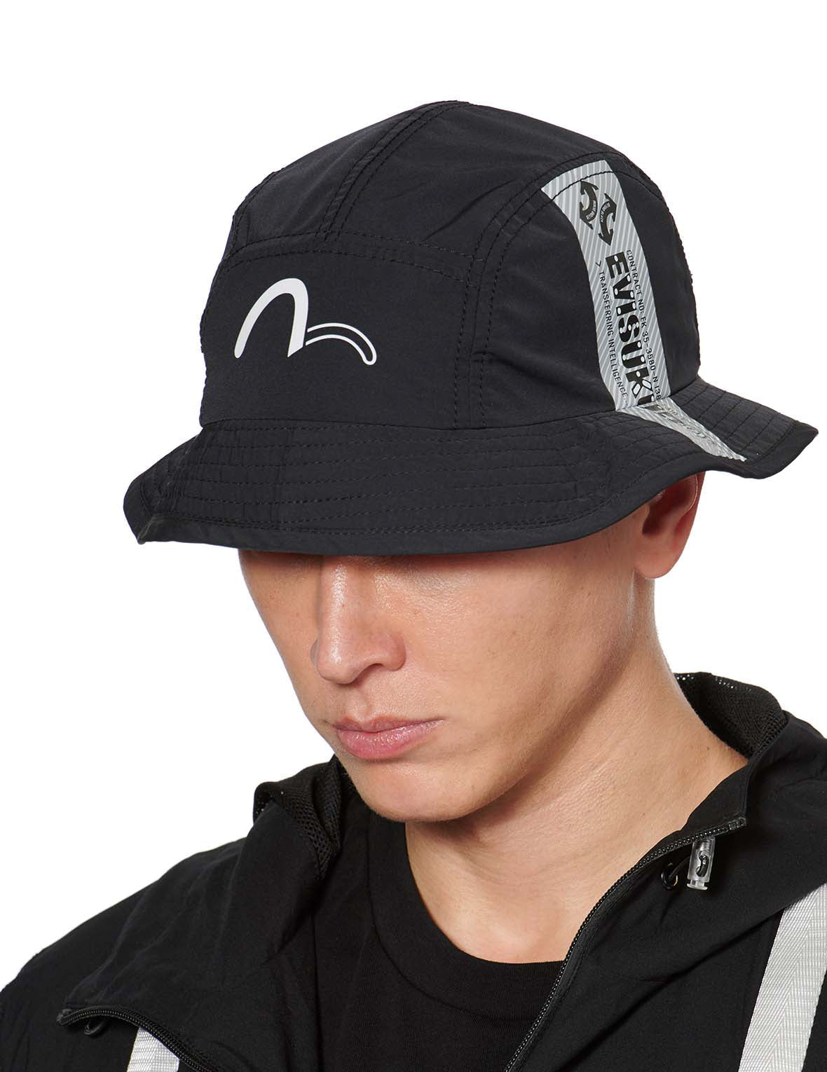Logo Print Panel Bucket Hat
