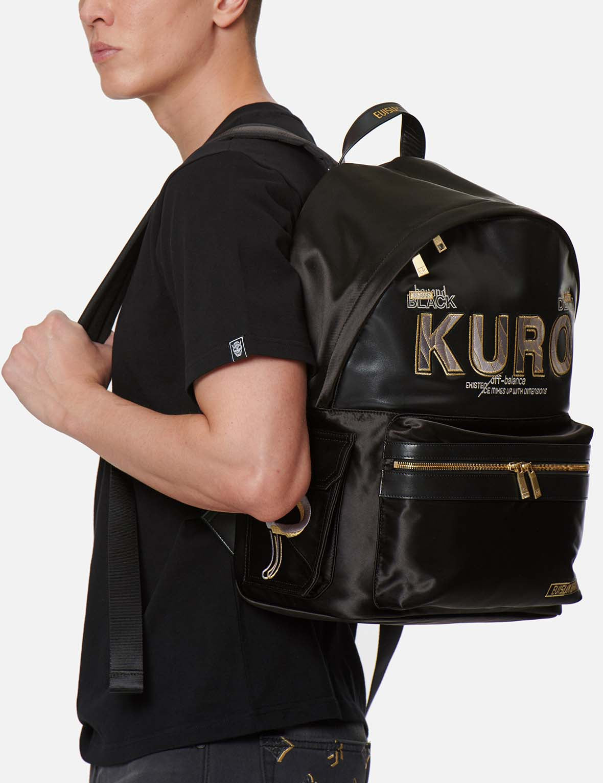 Wave Infused Logo Embroidered Backpack