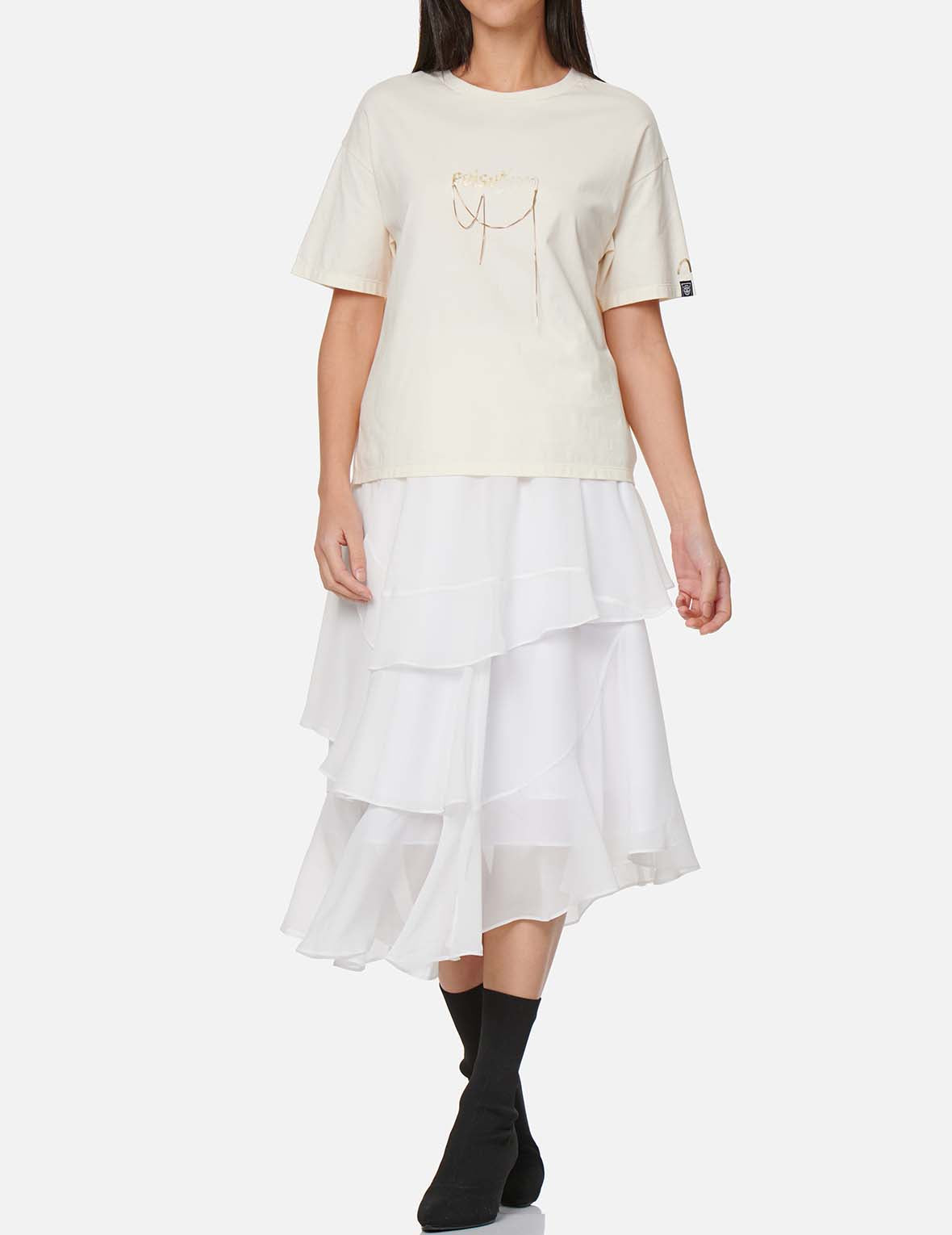 Draped Metal Chain T-shirt