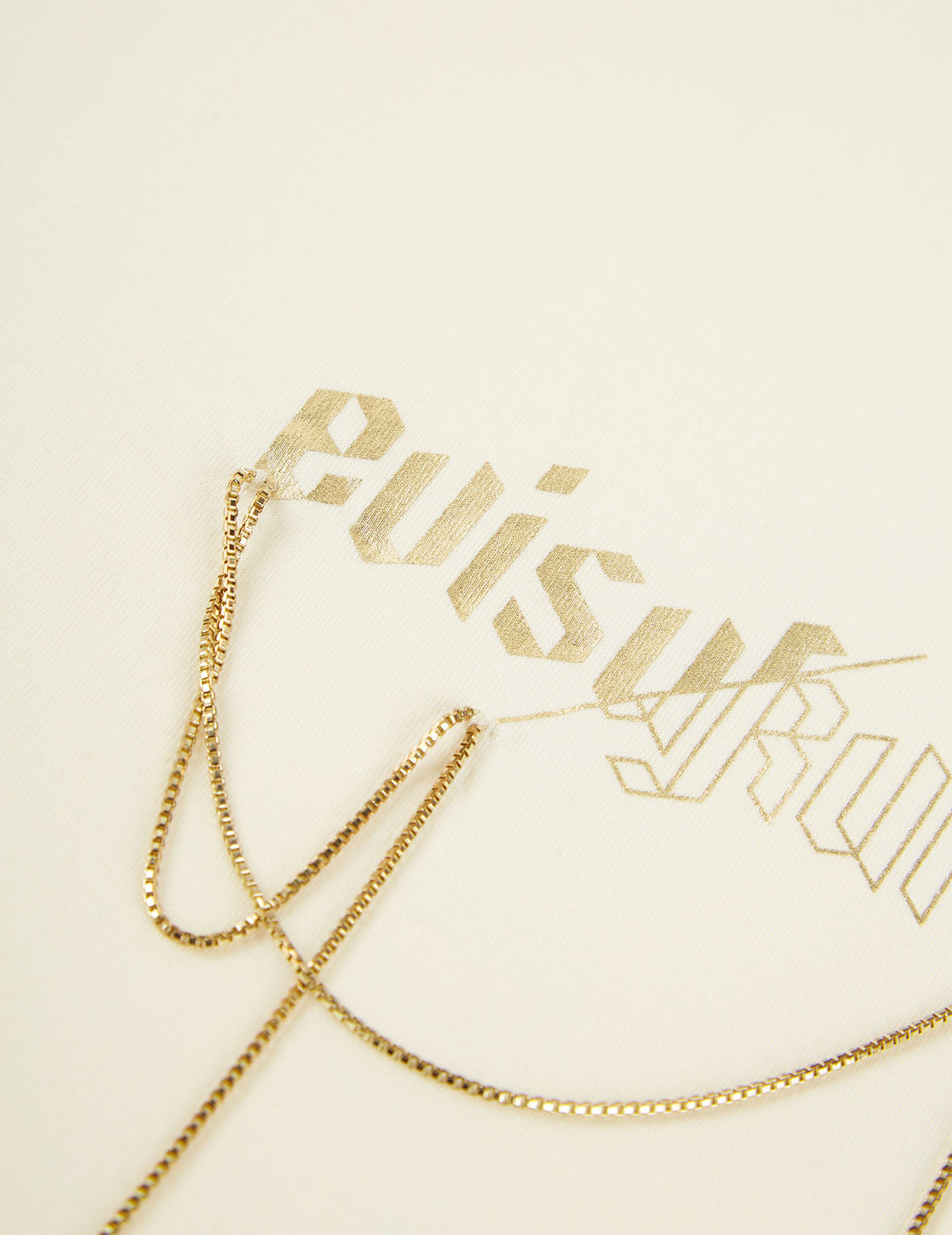 Draped Metal Chain T-shirt