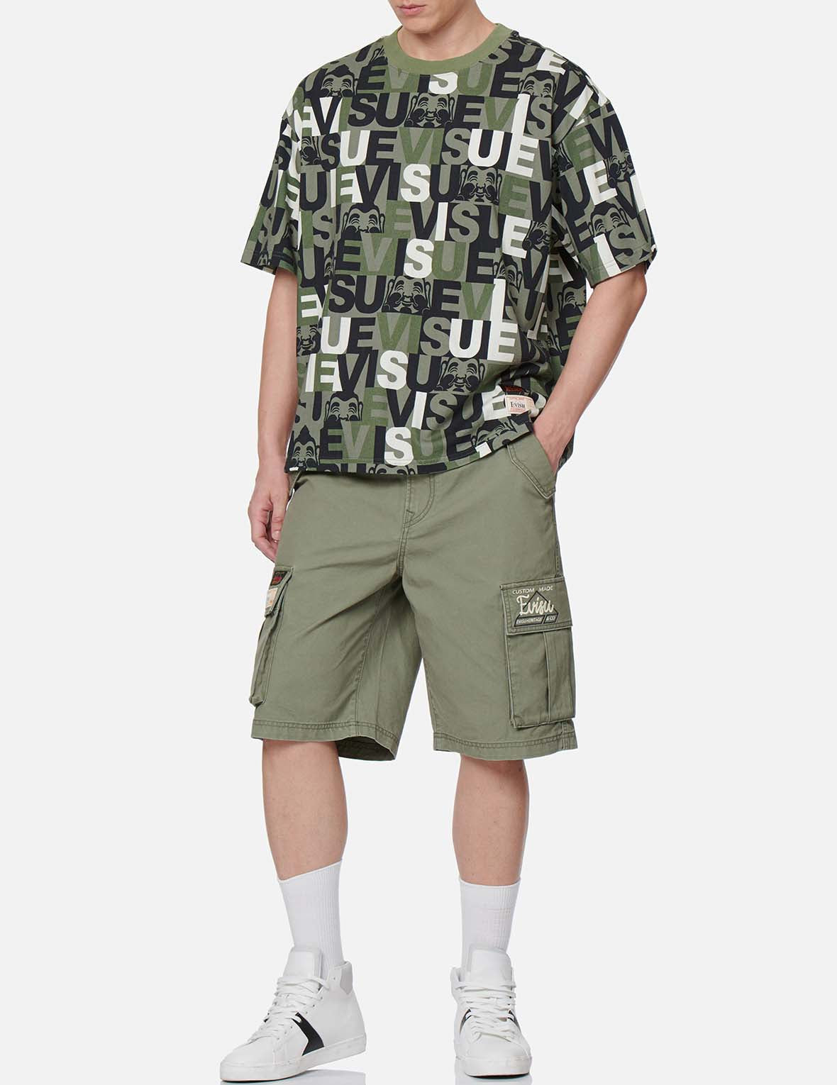 Godhead Embroidery Cargo Shorts