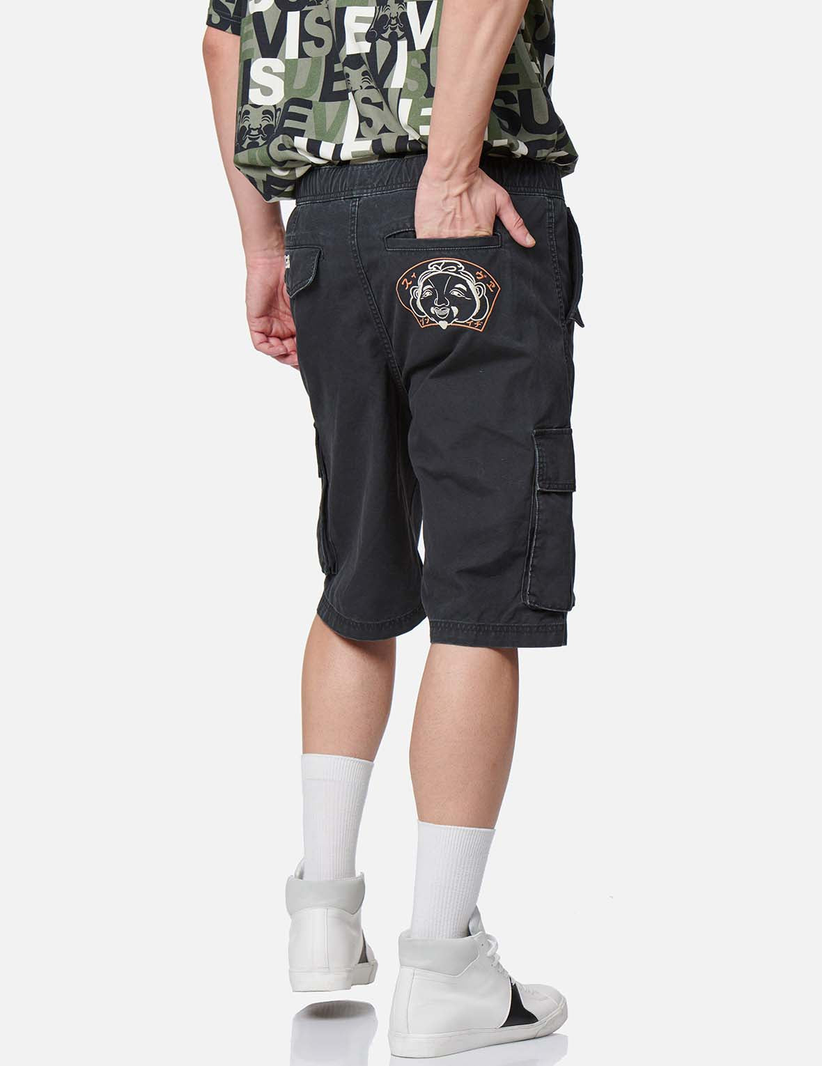 Godhead Embroidery Cargo Shorts