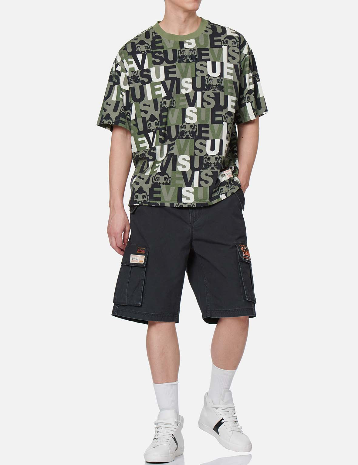 Godhead Embroidery Cargo Shorts