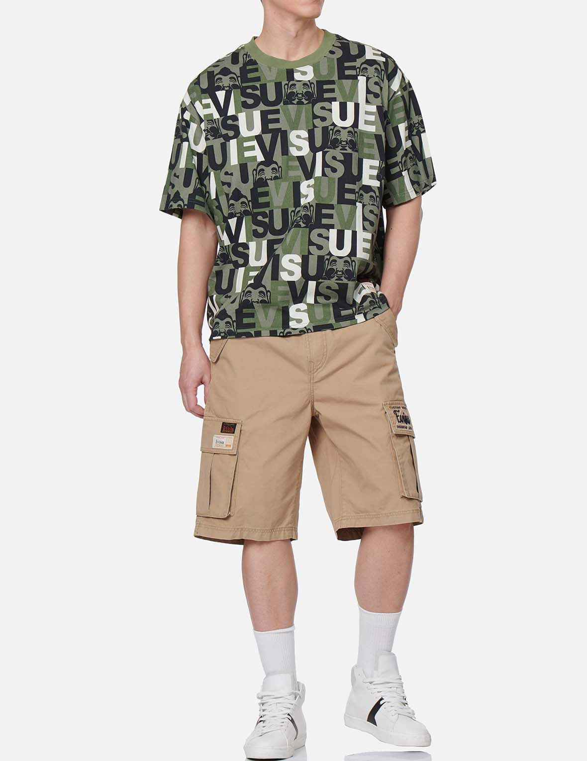 Godhead Embroidery Cargo Shorts