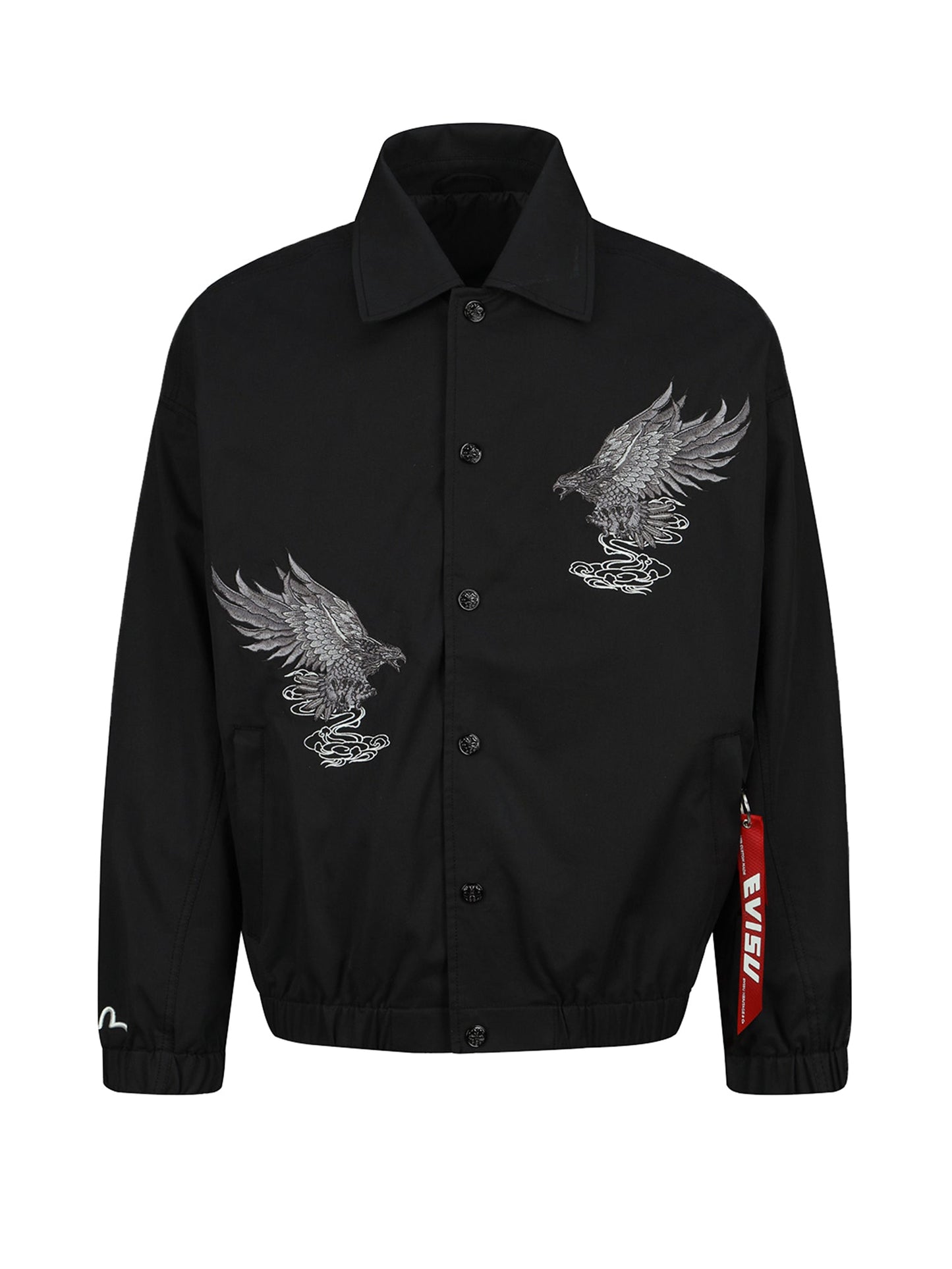 Eagle and Logo Embroidery Shirt Jacket