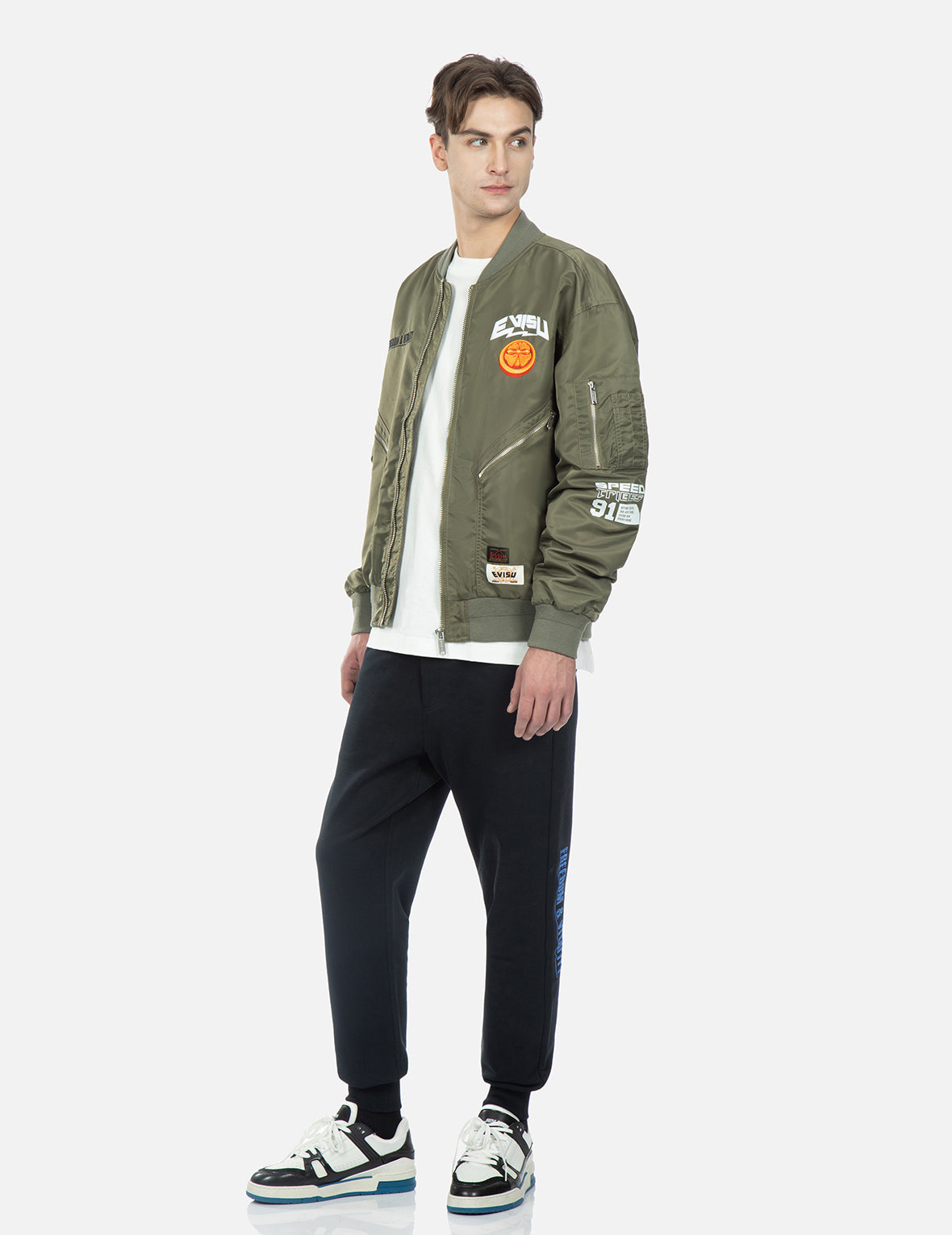 Logo and Kamon Embroidered MA-1 Bomber Jacket – EVISU