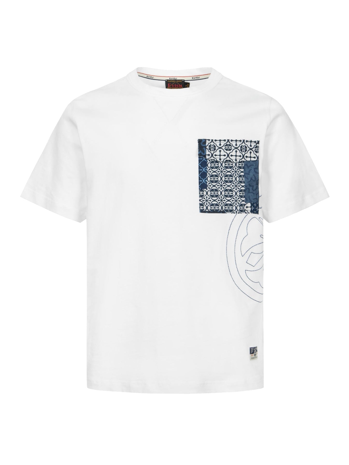 Kamon Stitching with Patterned Pocket Regular Fit T-shirt