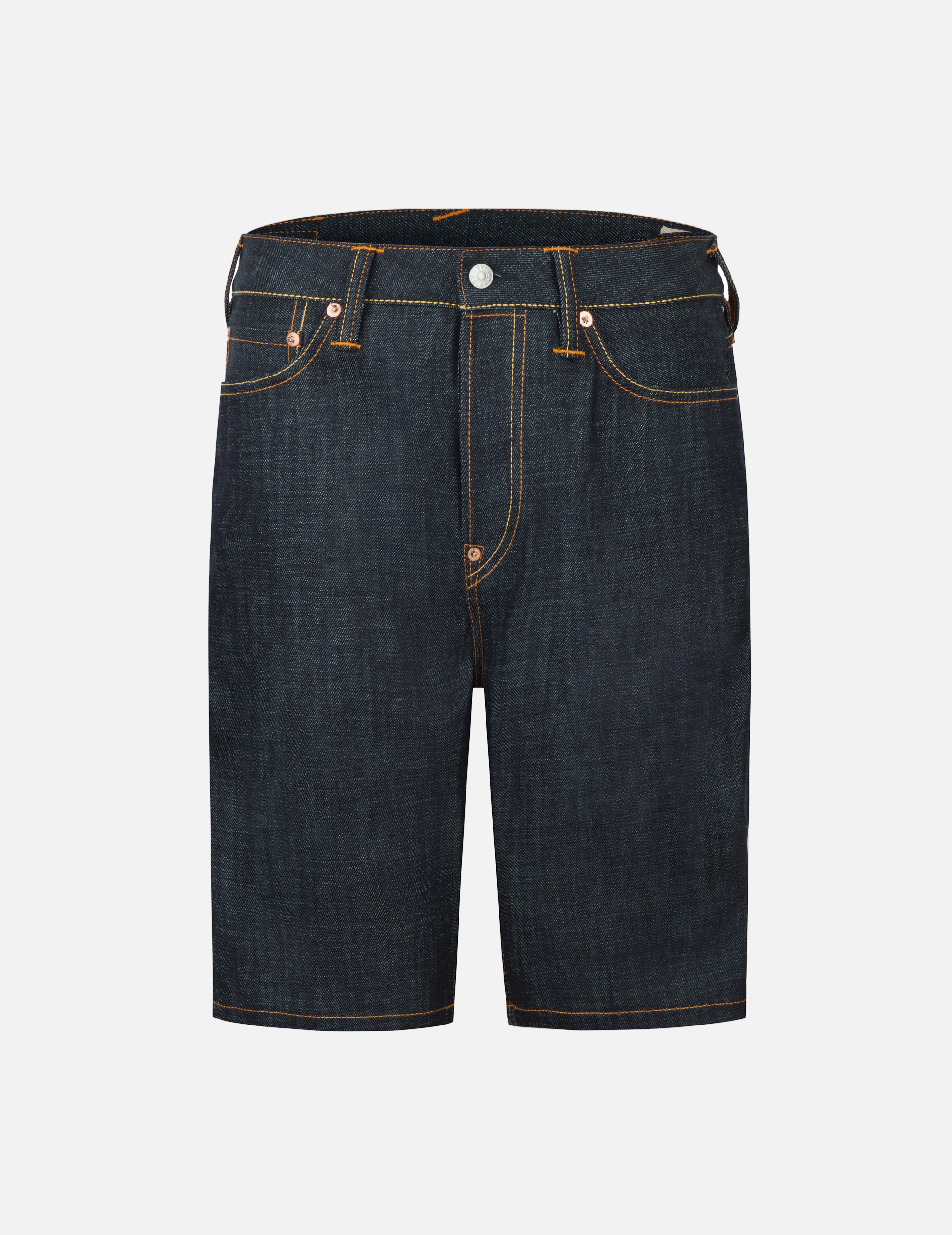 织锦大M和商标刺绣常规版型牛仔短裤