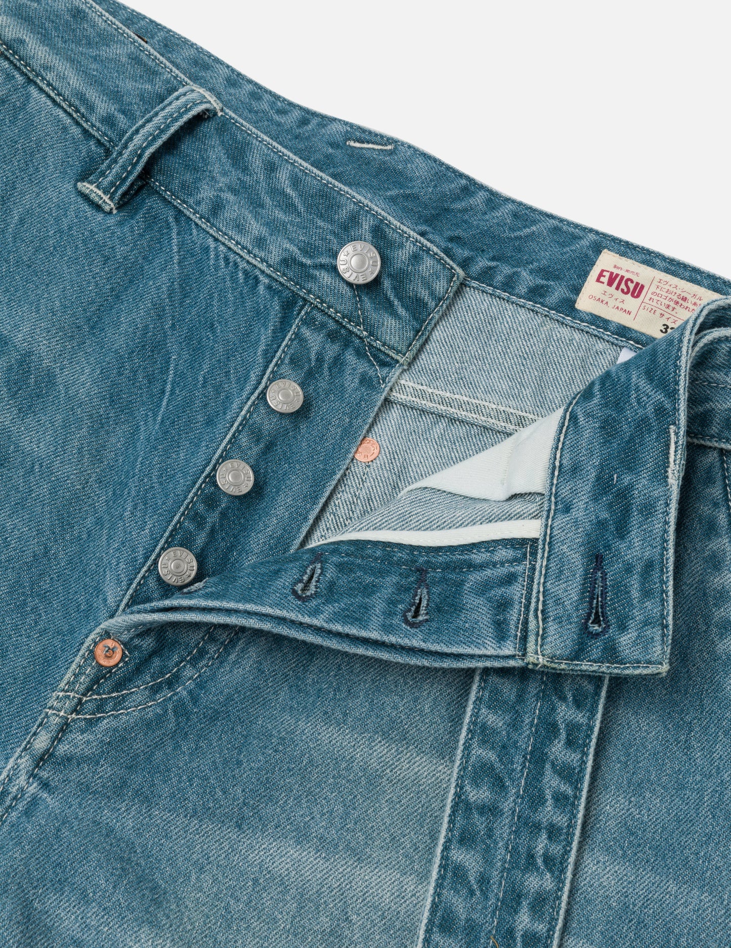 趣味海鸥印花口袋宽松版型牛仔裤 #2038