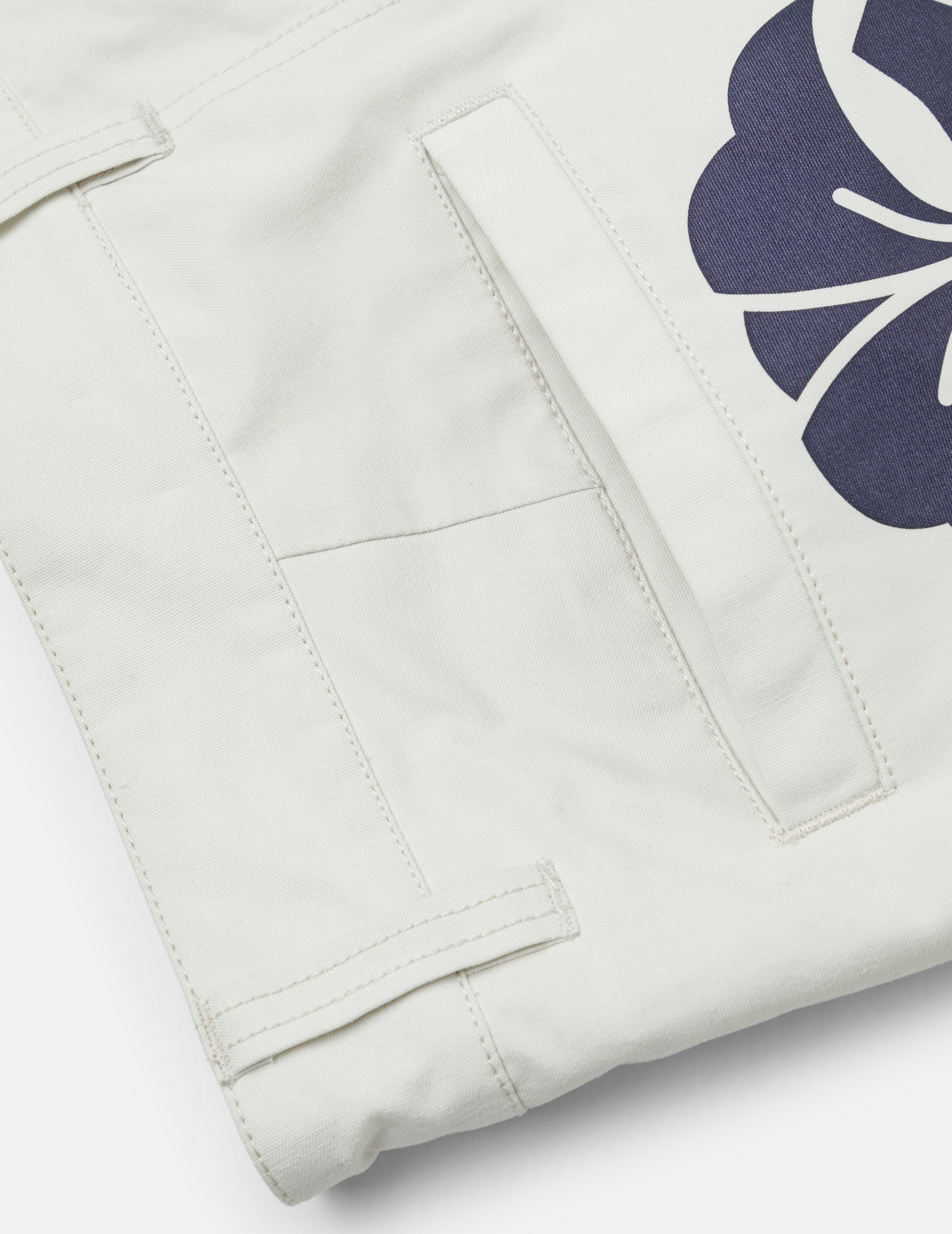 Kamon and Logo Prints Detachable Leg Panel Fashion Fit  Woven Cargo Jogger