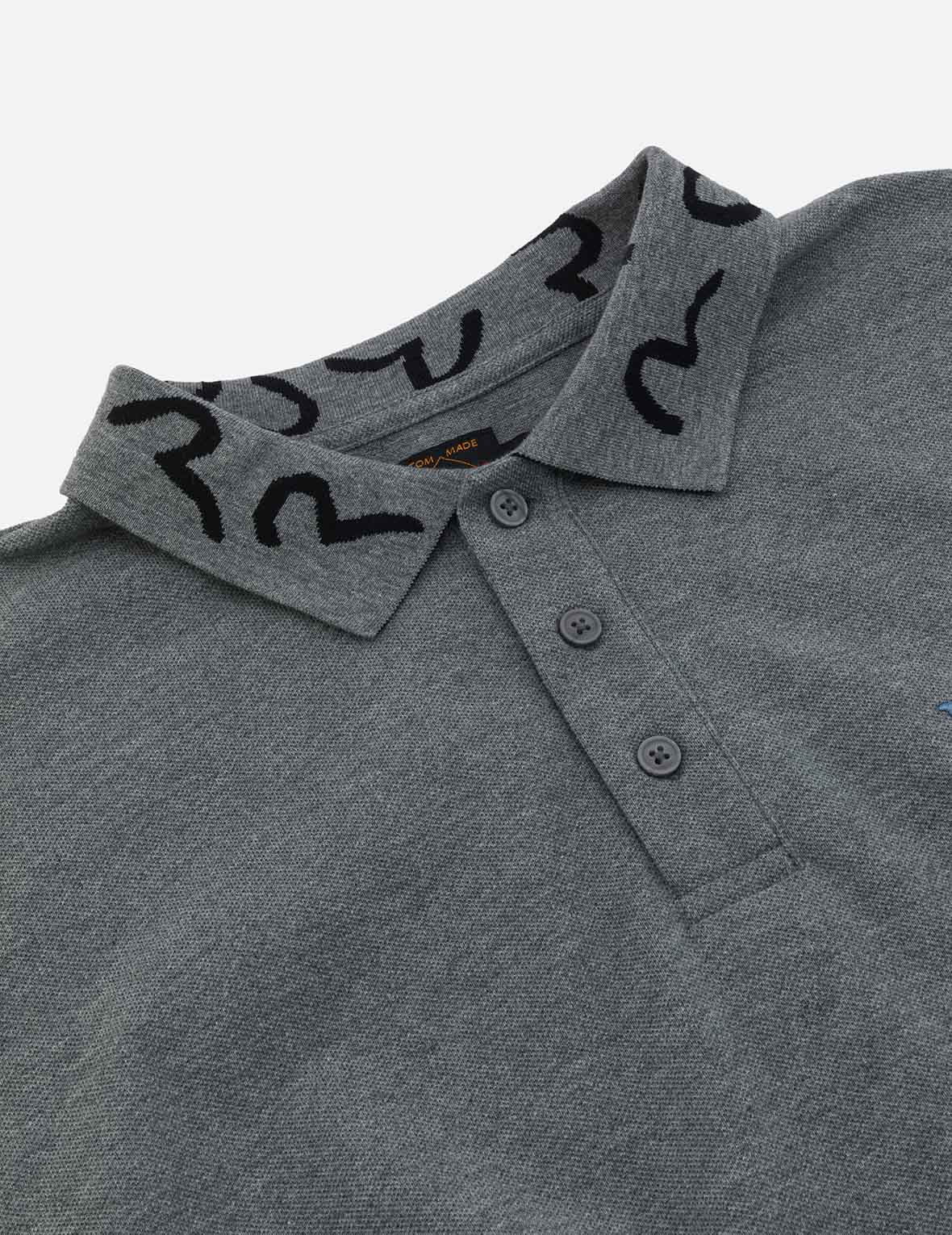 Logo Embroidery and Seagull Motif Collar Relax Fit Polo Shirt