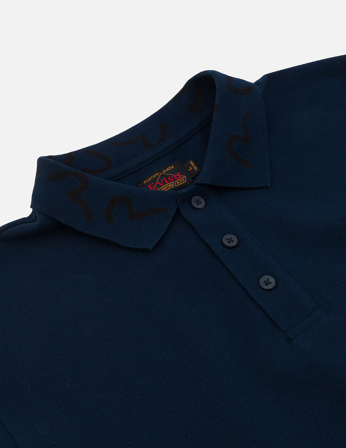 Logo Embroidery and Seagull Motif Collar Relax Fit Polo Shirt