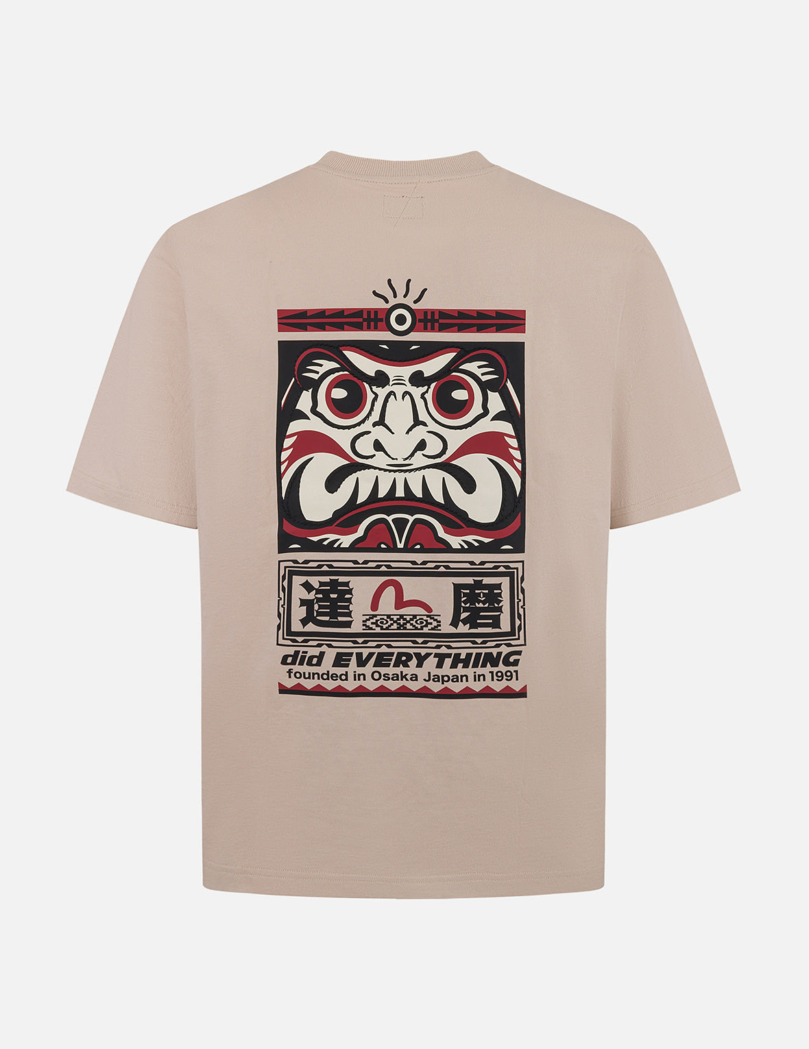 Seagull and Daruma Totem Print Regular Fit T-shirt