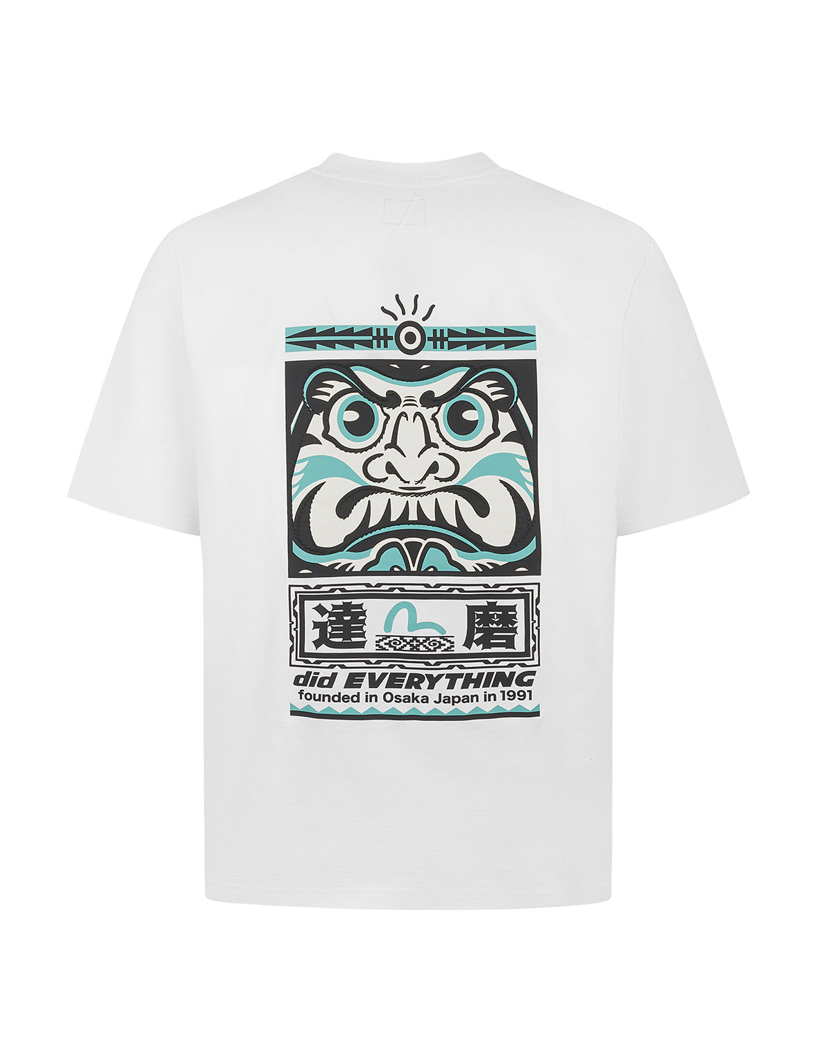 Seagull and Daruma Totem Print Regular Fit T-shirt