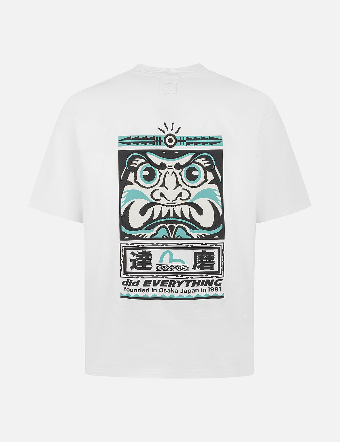 Seagull and Daruma Totem Print Regular Fit T-shirt