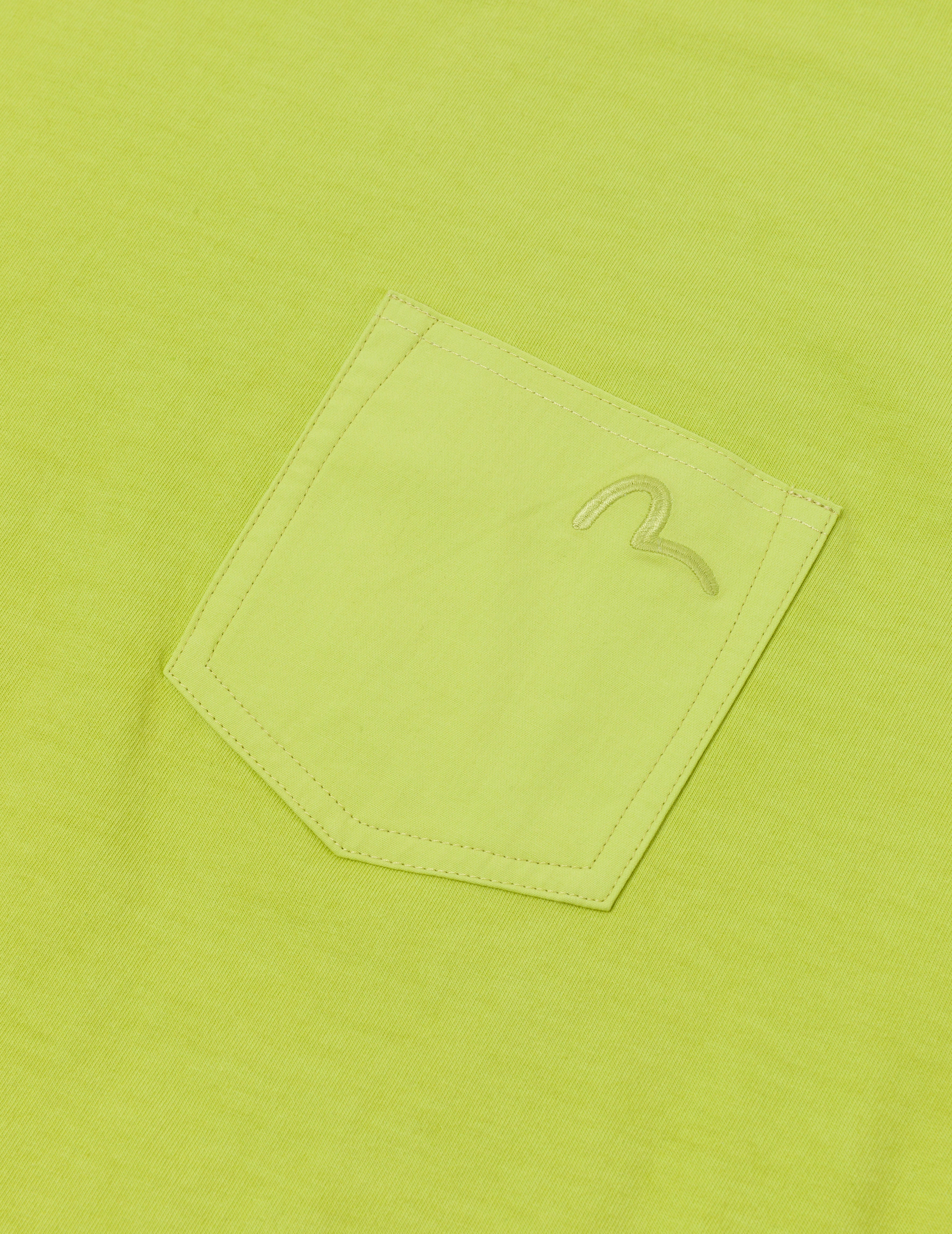 海鸥刺绣缝线口袋宽版休闲T恤